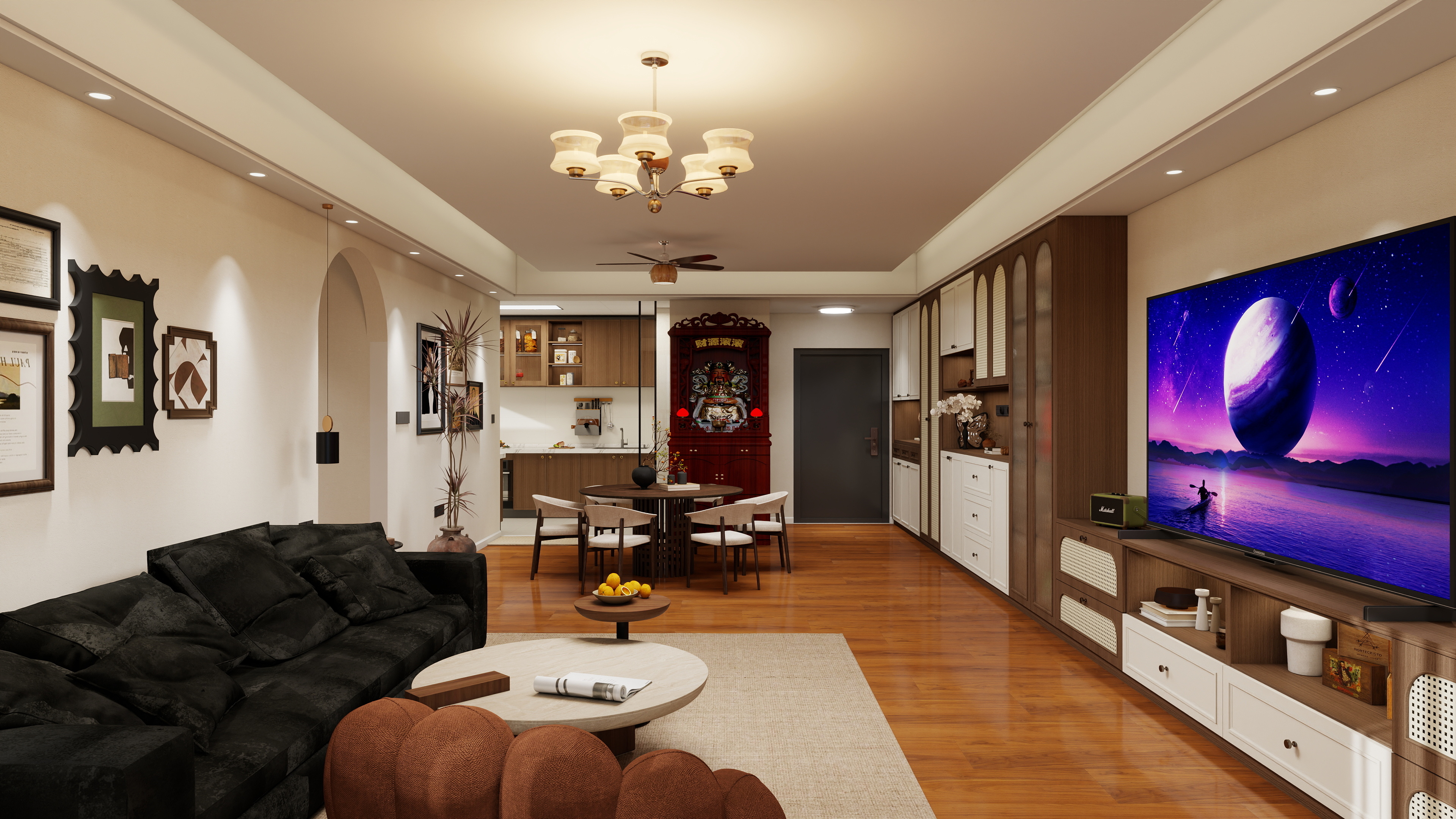 设计师-Nightmare-丽湖名轩--146㎡4室-装修设计方案