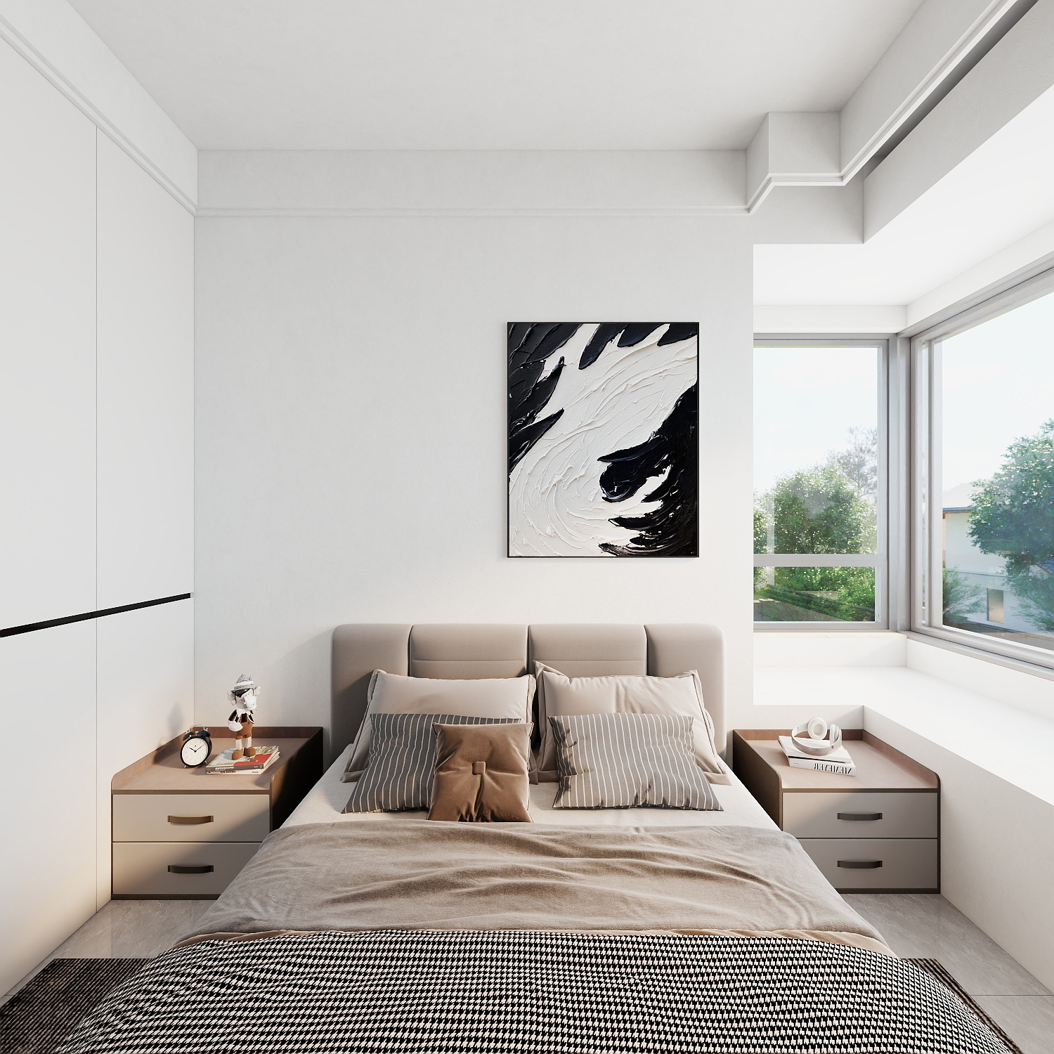 艺雅丽-99平现代简约 一层主卧装修效果图第3张