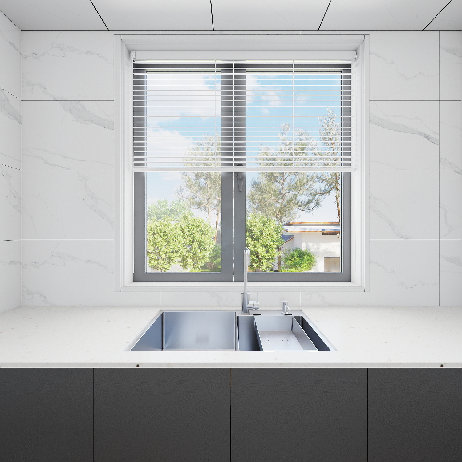 艺雅丽-99平现代简约 一层厨房装修效果图第3张