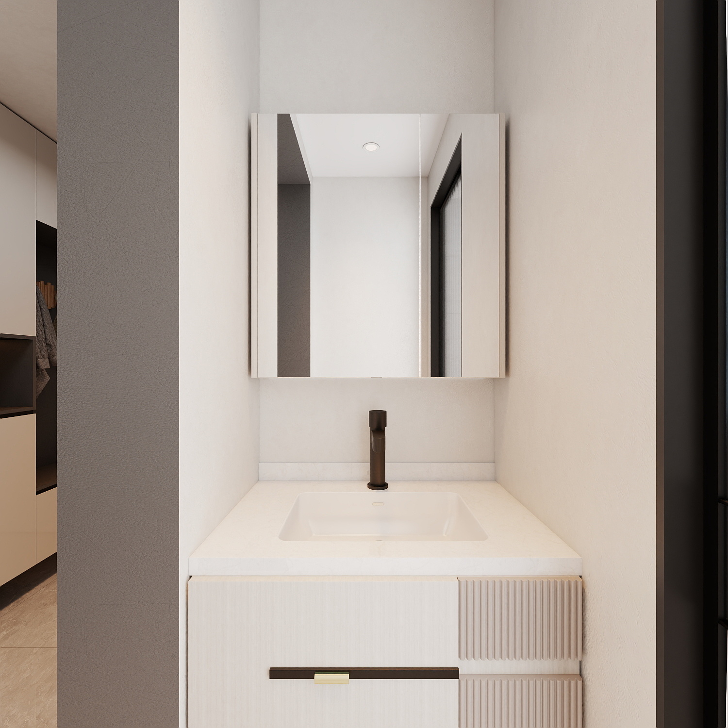 艺雅丽-99平现代简约 一层卫生间装修效果图第3张