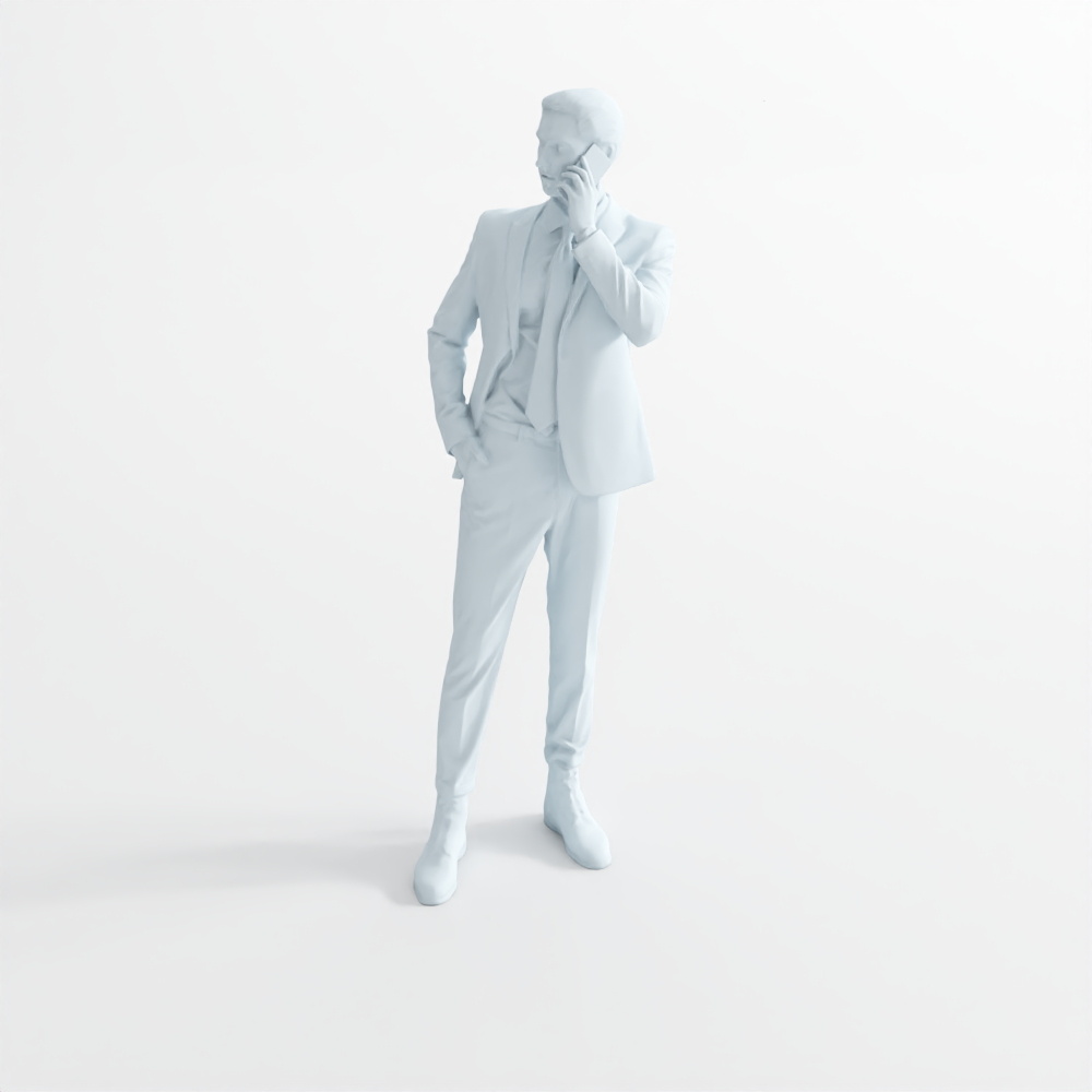 成人男站姿43D模型