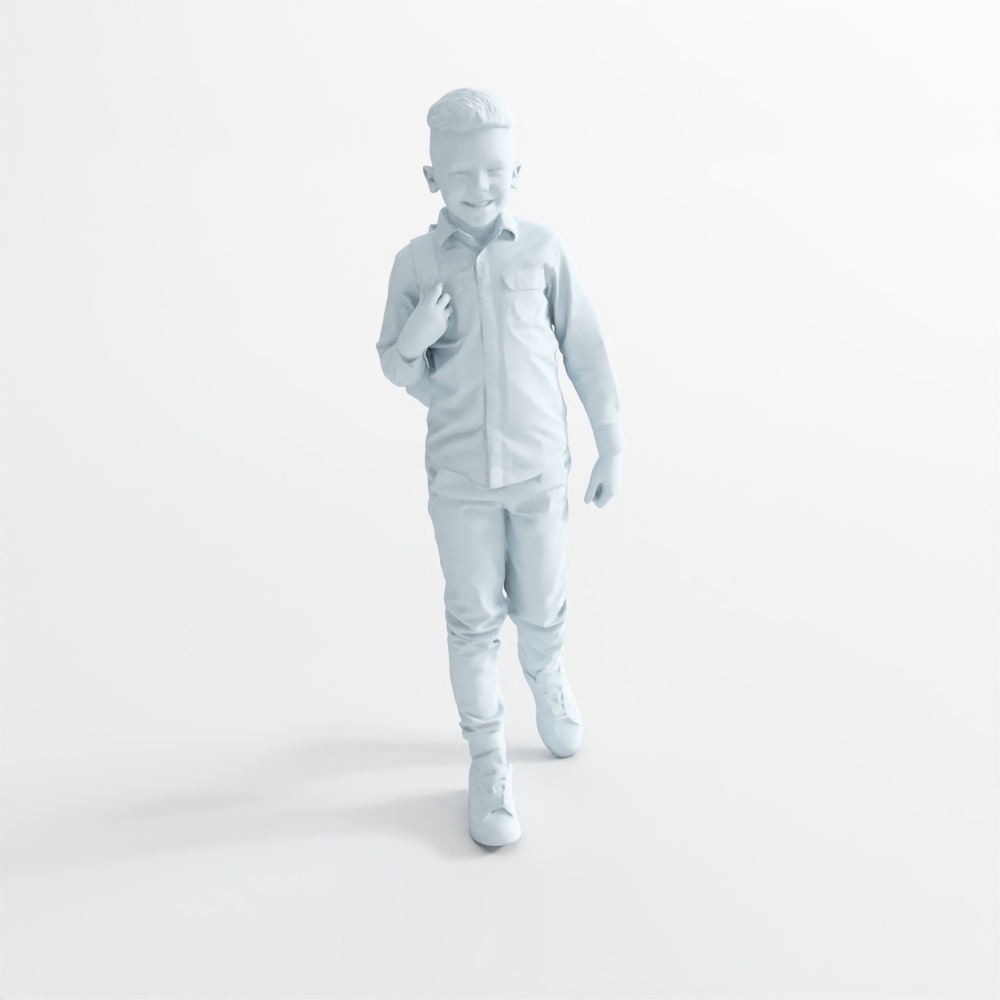 小男孩站立83D模型