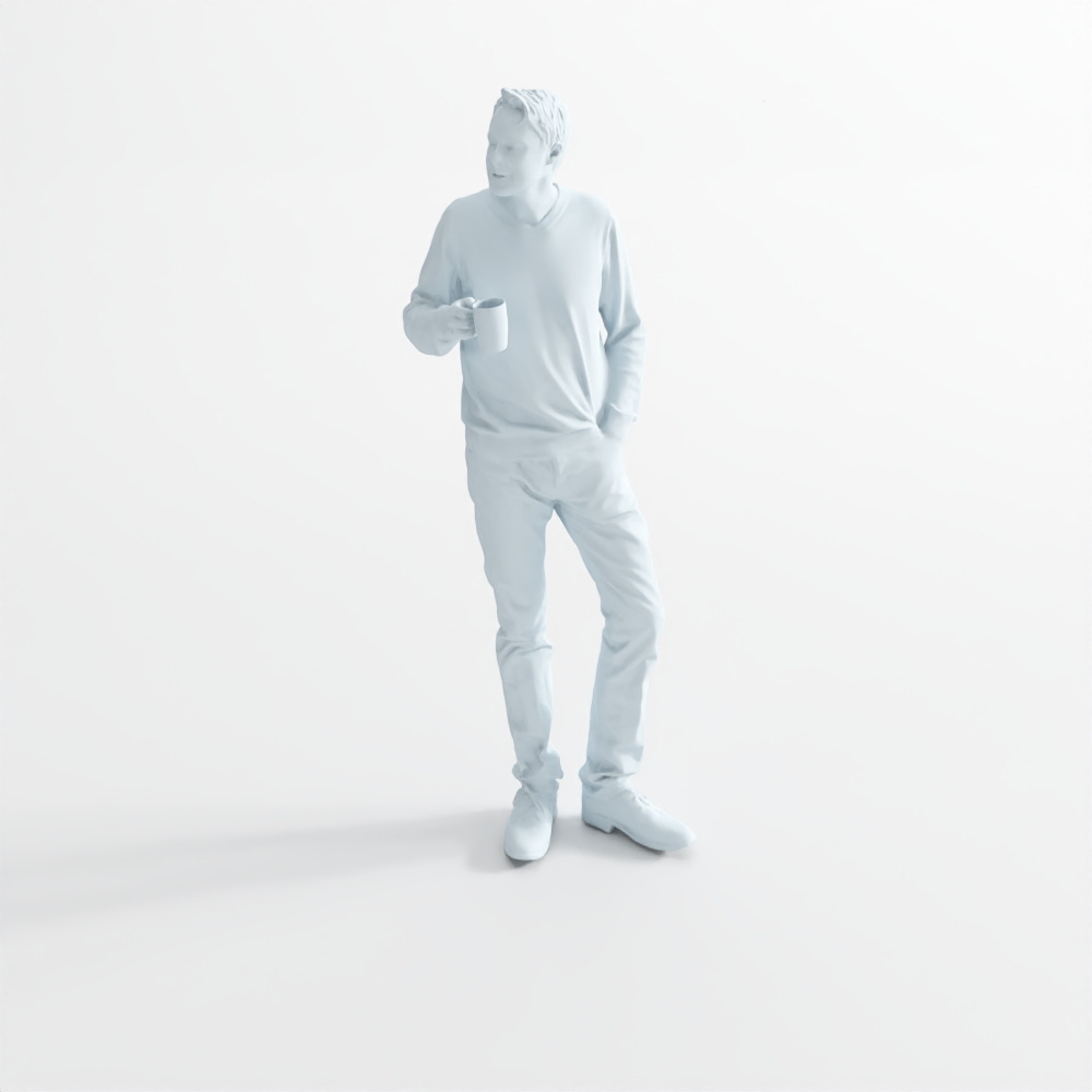 成人男站姿103D模型