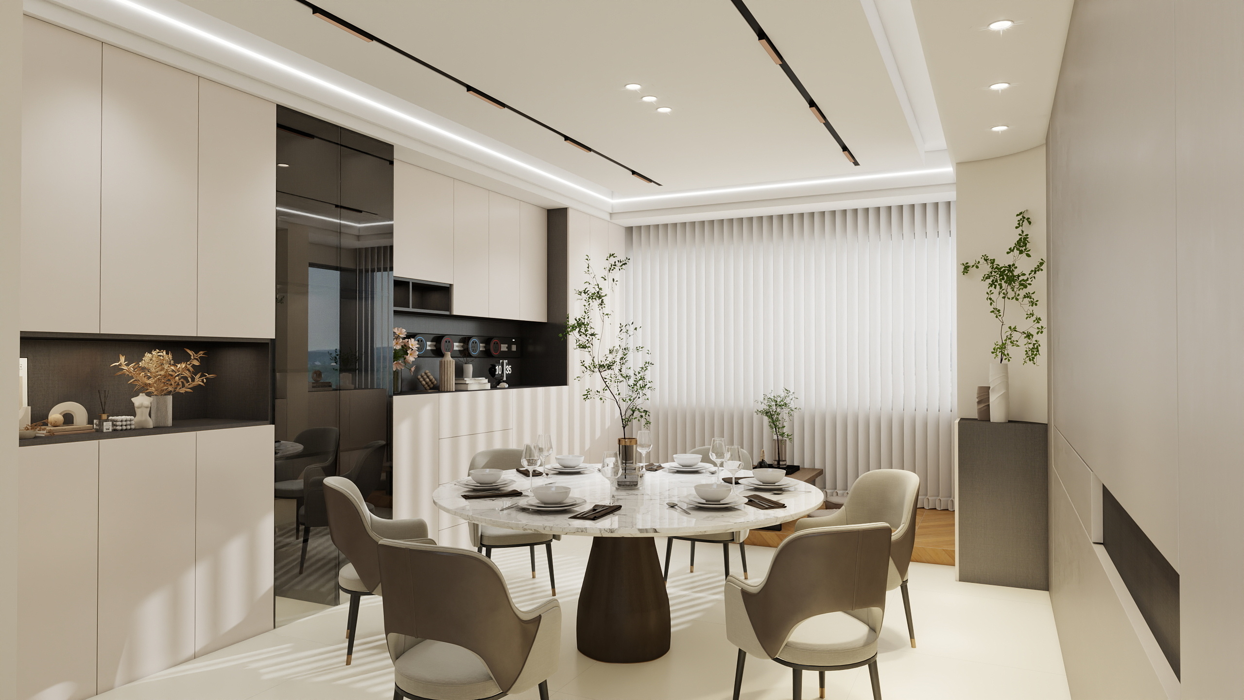 一路向北丶NO.1-复式现代装修效果图