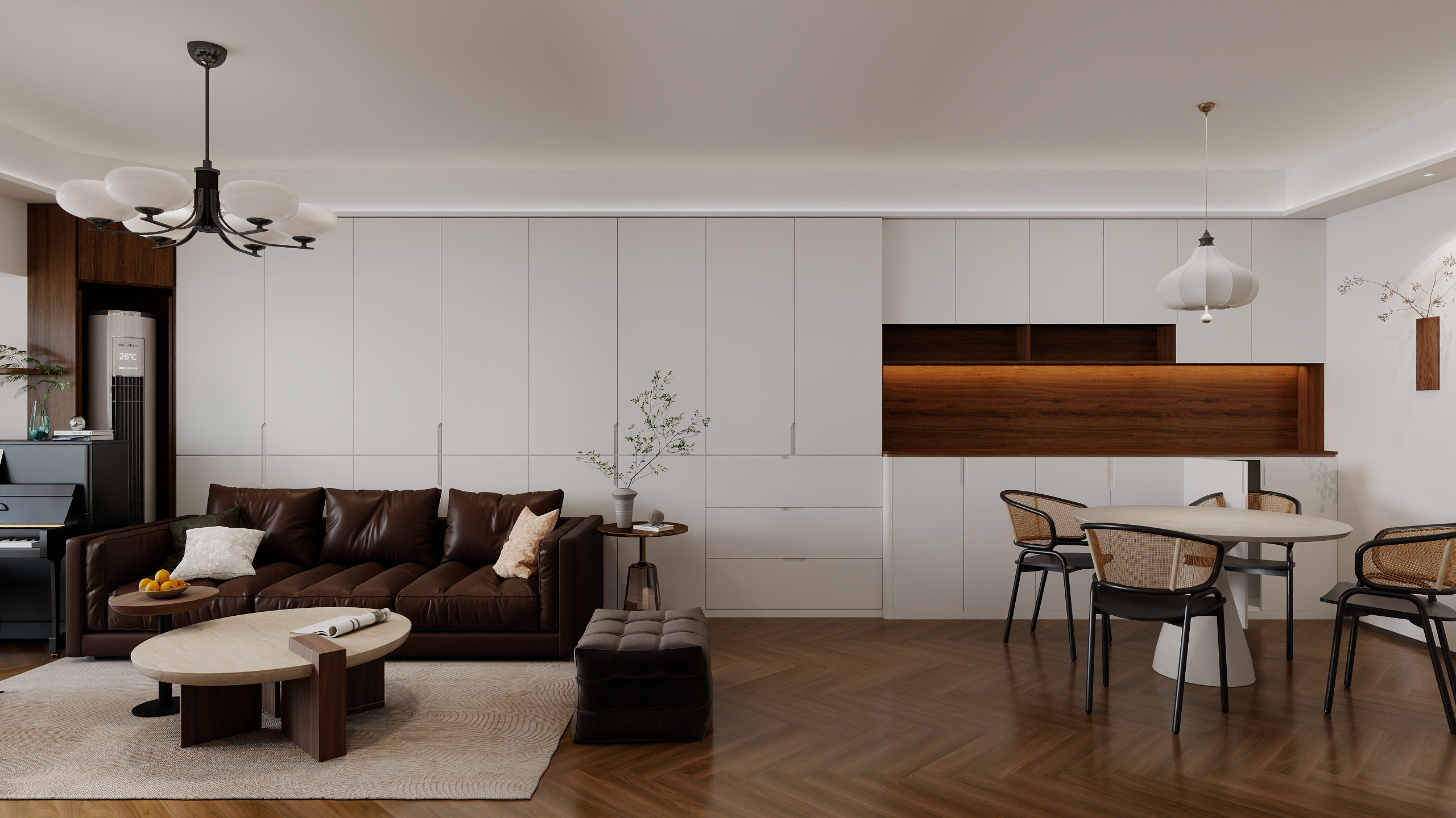 零wxEJ-荣和山水美地4组团2B-8.4奶油中古风-装修设计方案