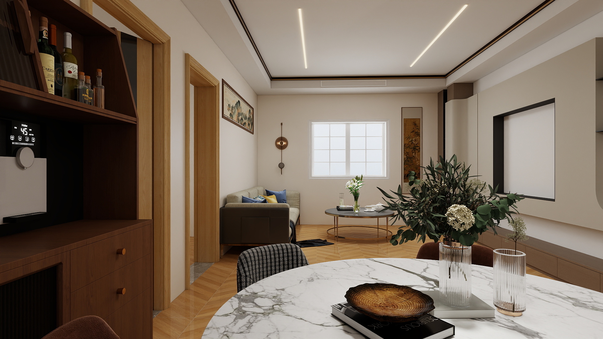 谷谷突围-润景华庭119㎡ 新中式装修效果图