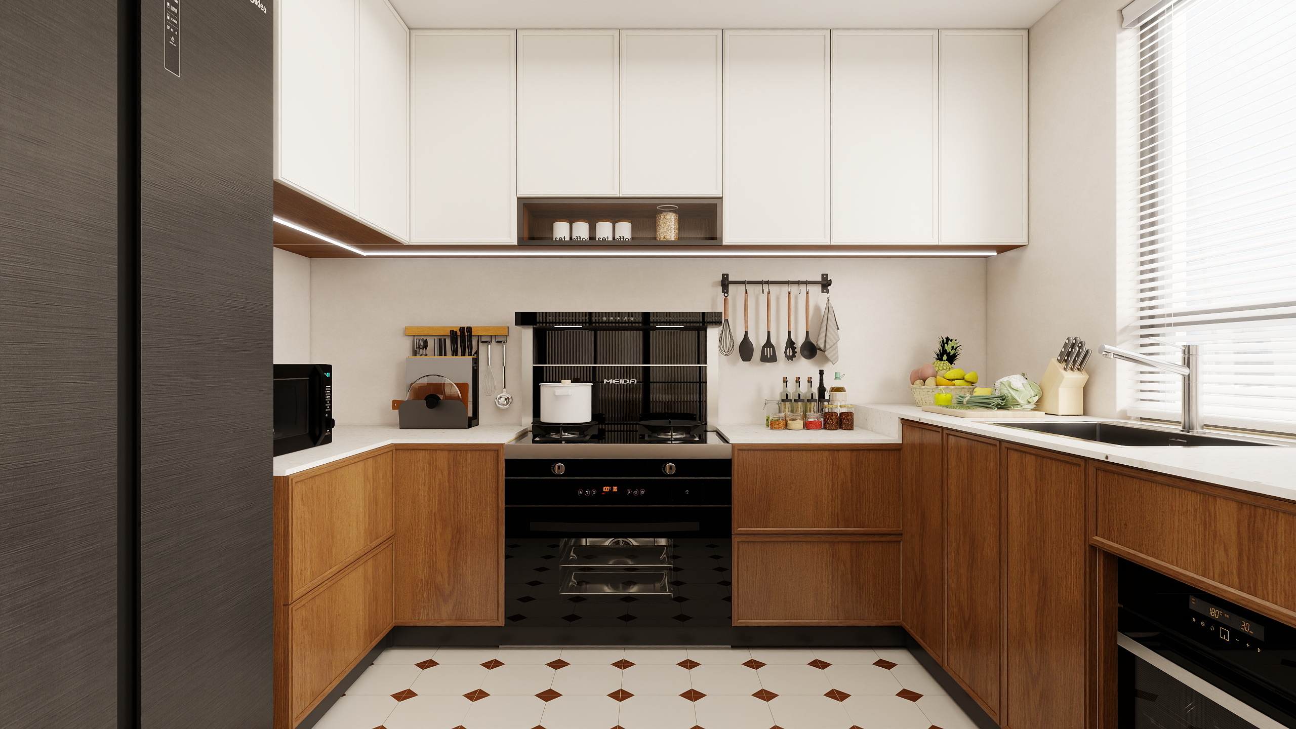 设计师丨周茉-美式轻奢复式5室装修效果图