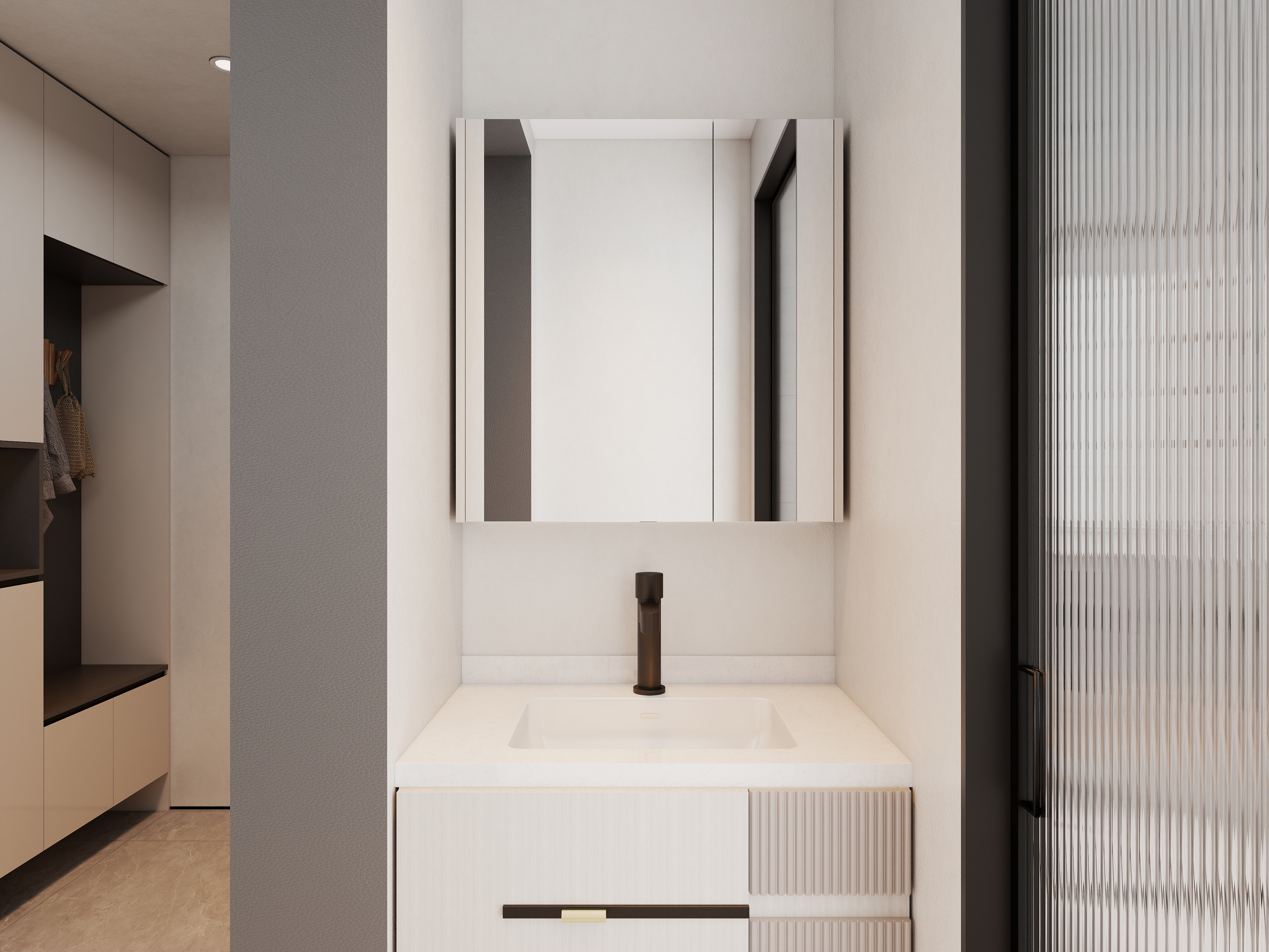 艺雅丽-99平现代简约 一层卫生间装修效果图第2张