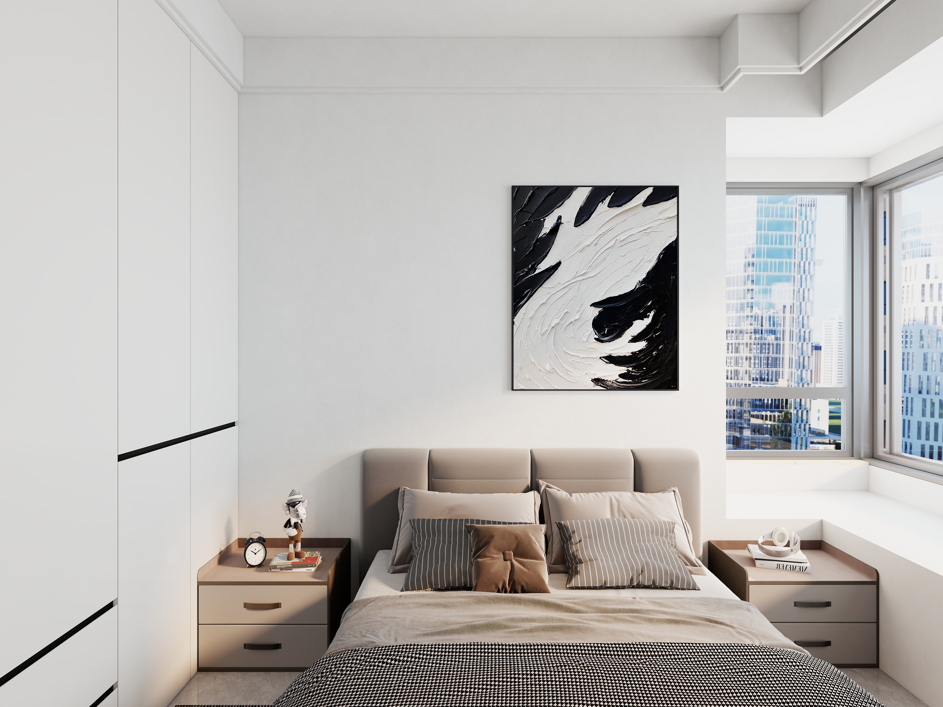 艺雅丽-99平现代简约 一层主卧装修效果图第1张