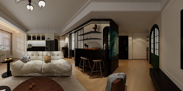 紫米火山岩-法式复古-装修设计方案