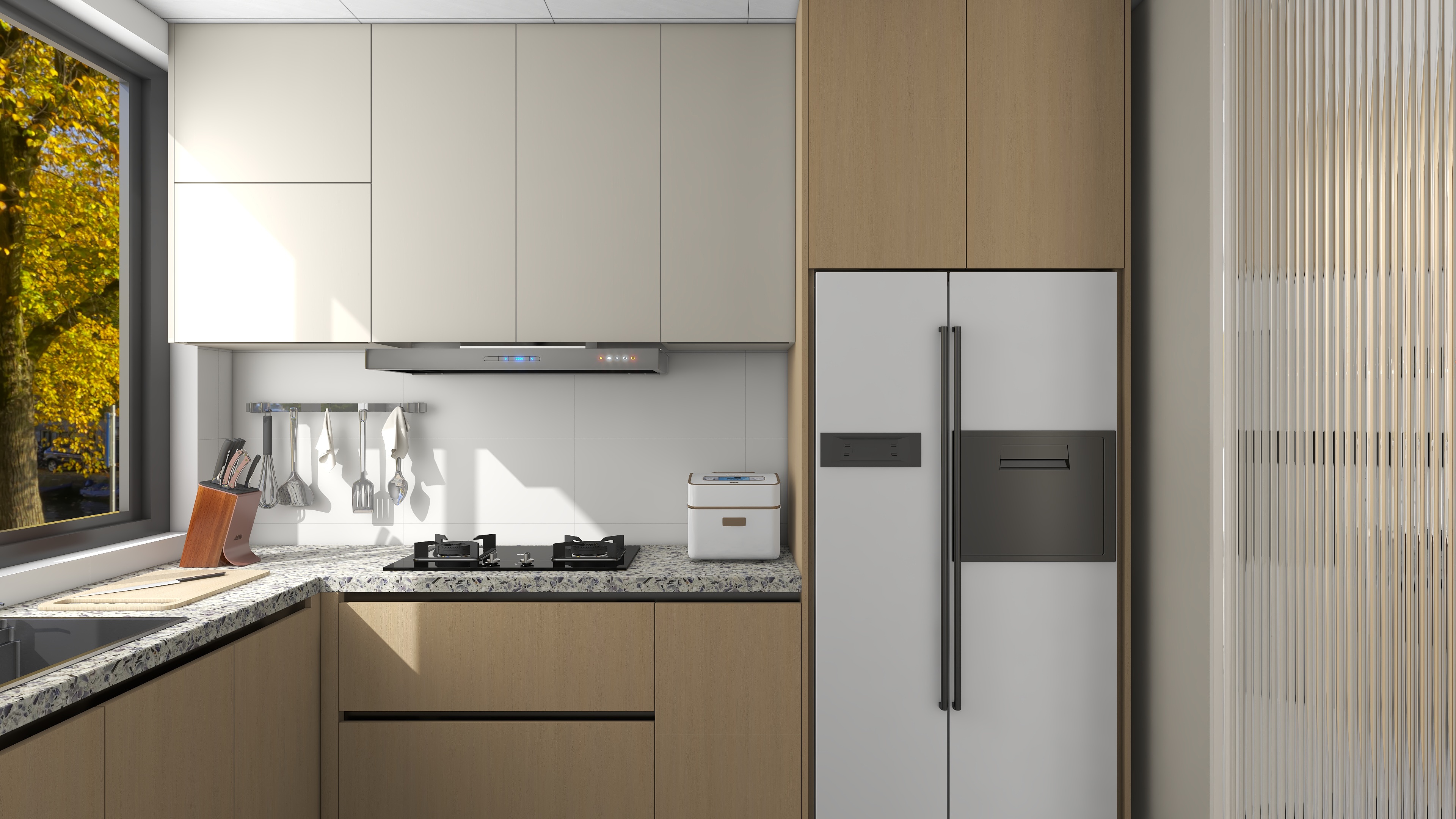 华北优装设计程中顺-路劲佘山院子东园92㎡2室装修效果图