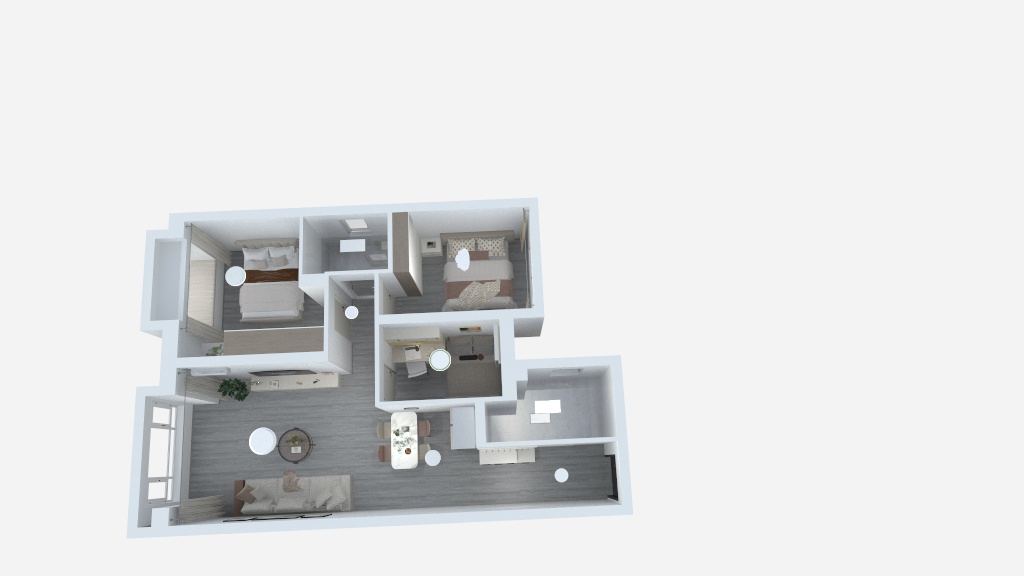 日易兴盛装饰李-东三88平米小三居改两居-装修设计方案