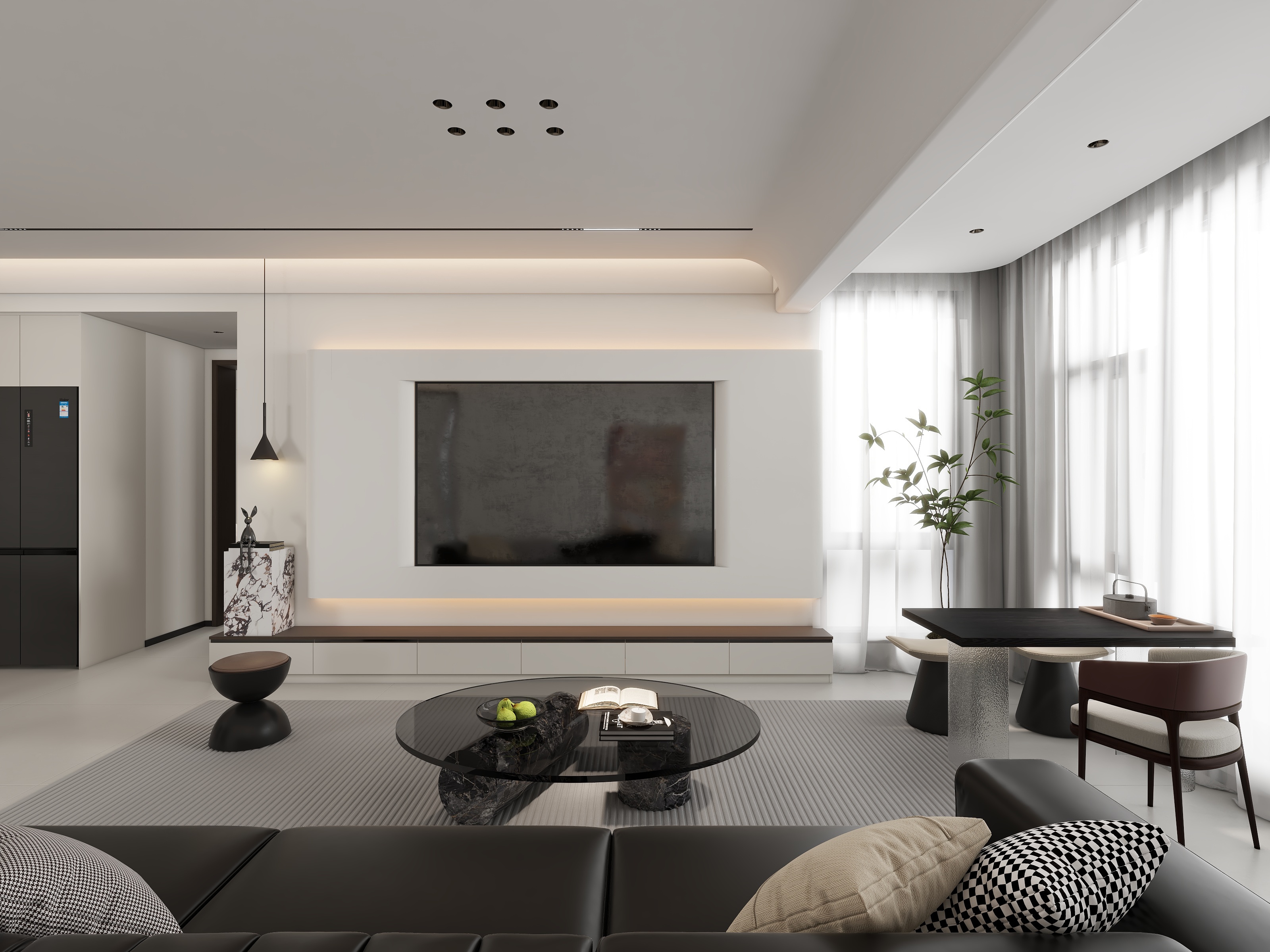 Evde-公园壹号深色系-装修设计方案