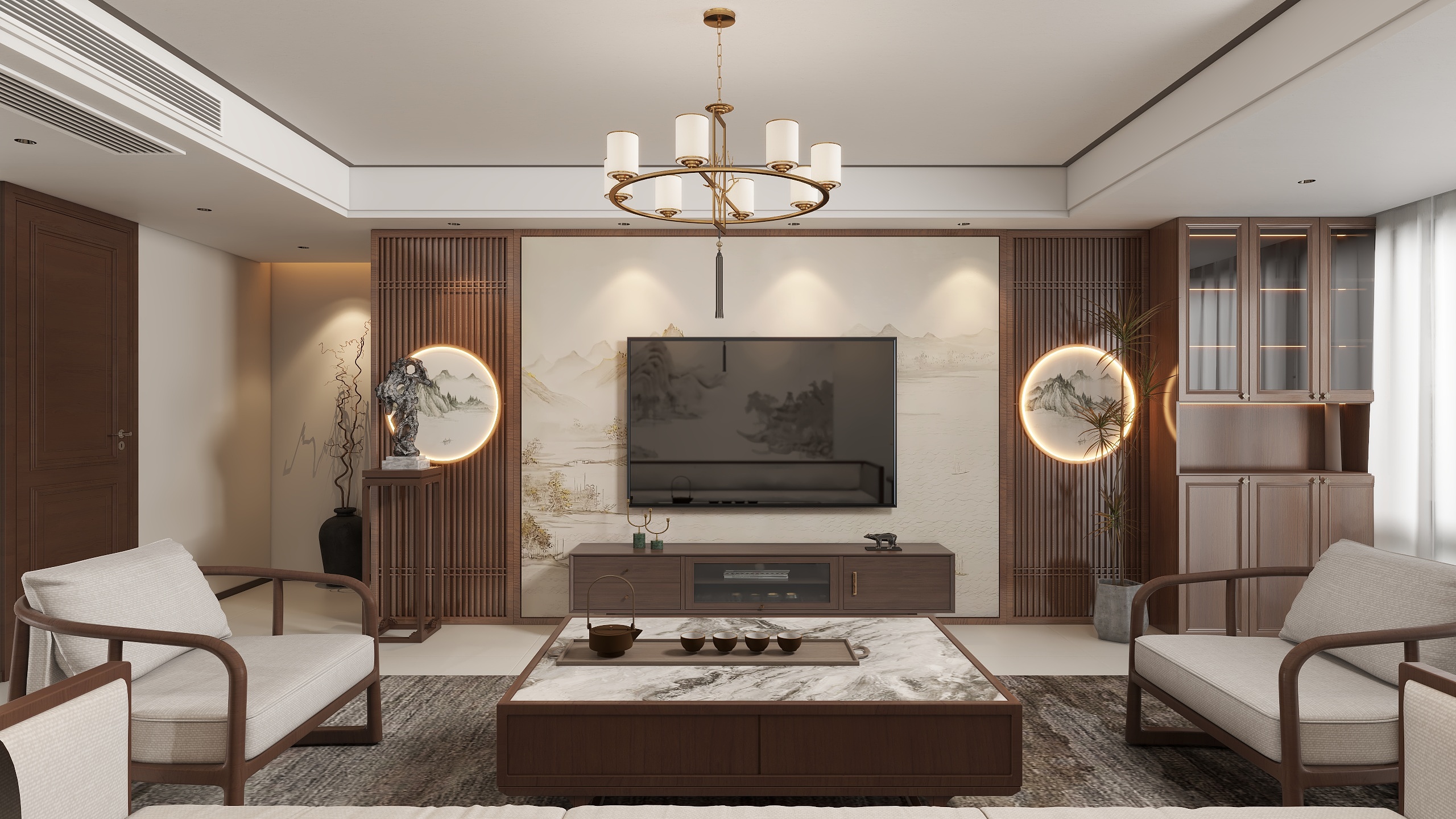 Evde-150新中式装修效果图