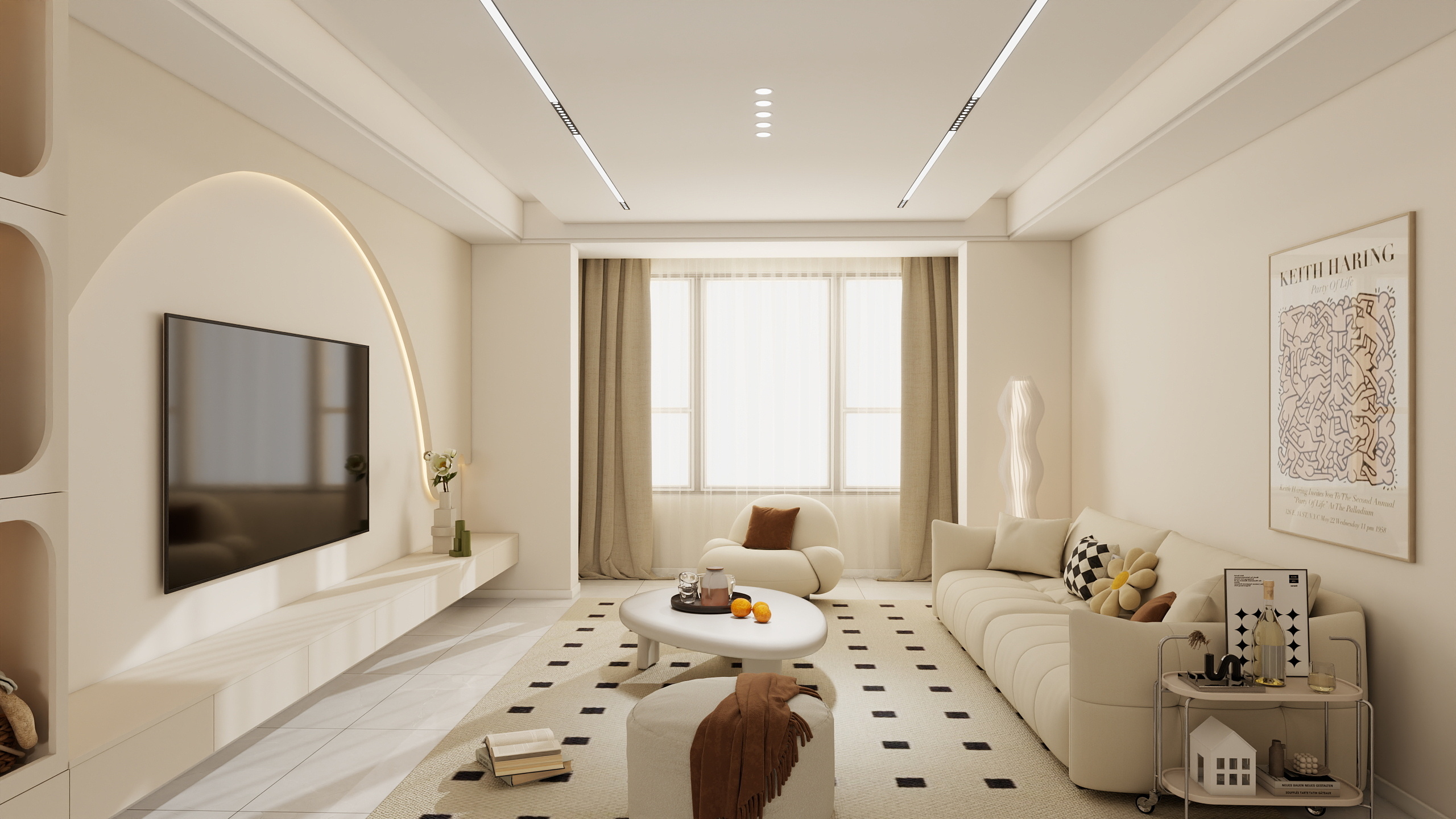 定制两年半-122㎡2室装修效果图