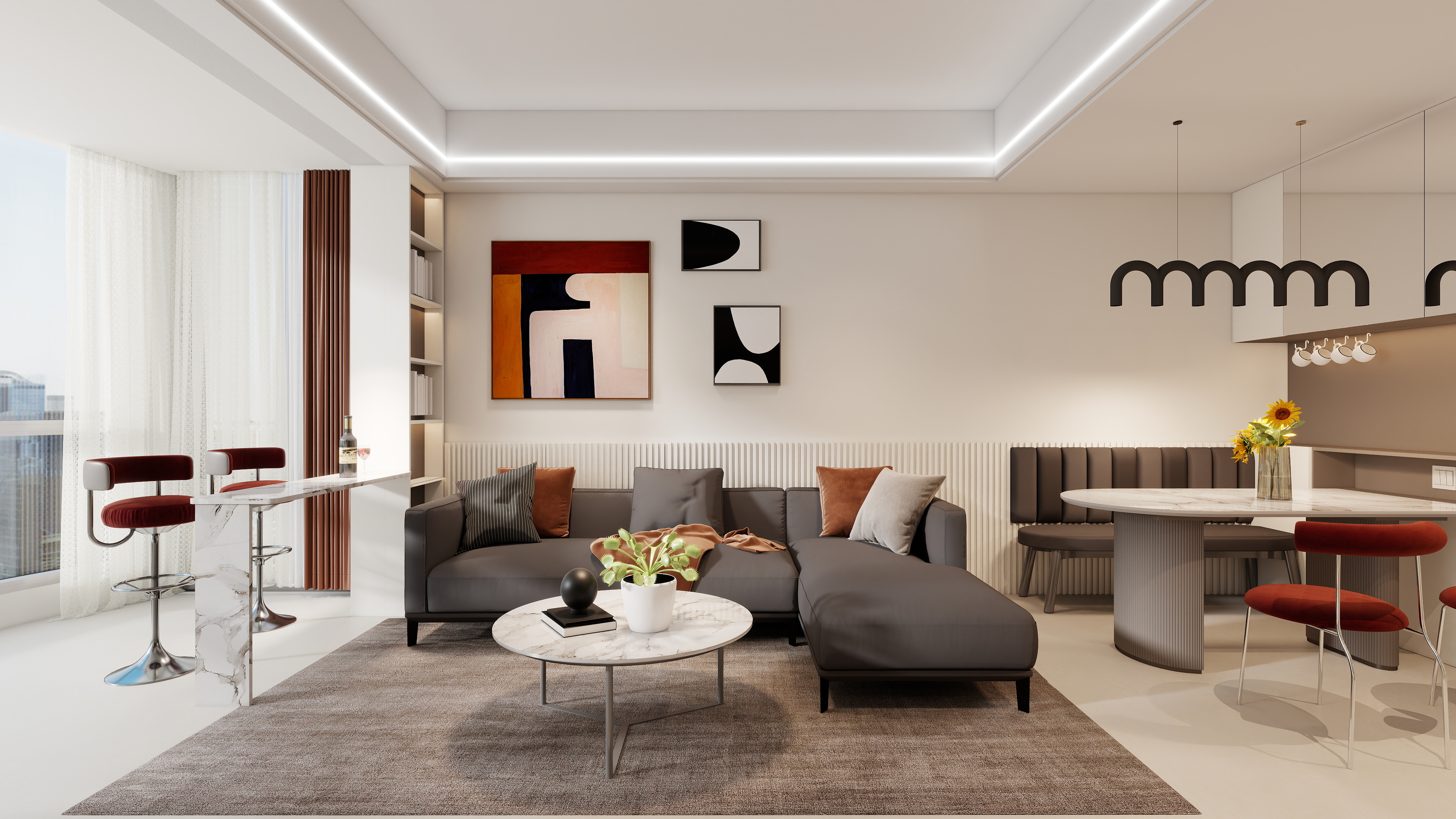 喵小妮爱家居-玫瑰园E栋2厅83方-第三方案-装修设计方案