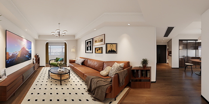 代兰DL-中古风三居室-装修设计方案