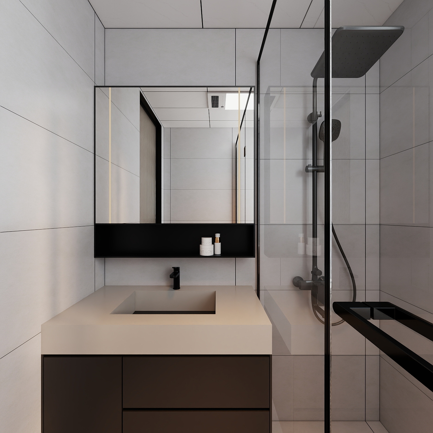 艺雅丽-106平现代简约一层卫生间装修效果图第3张