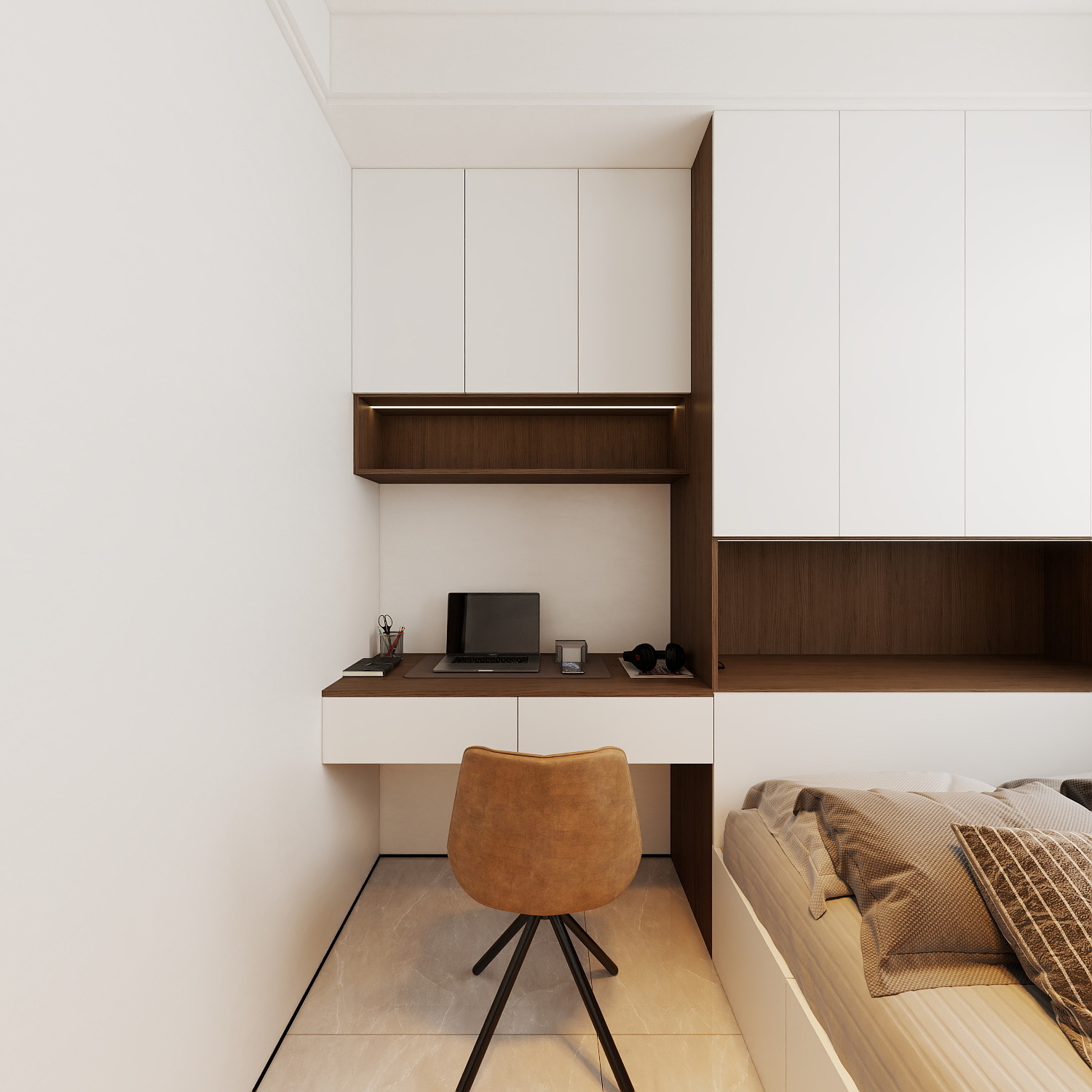 艺雅丽-106平现代简约一层卧室装修效果图第3张