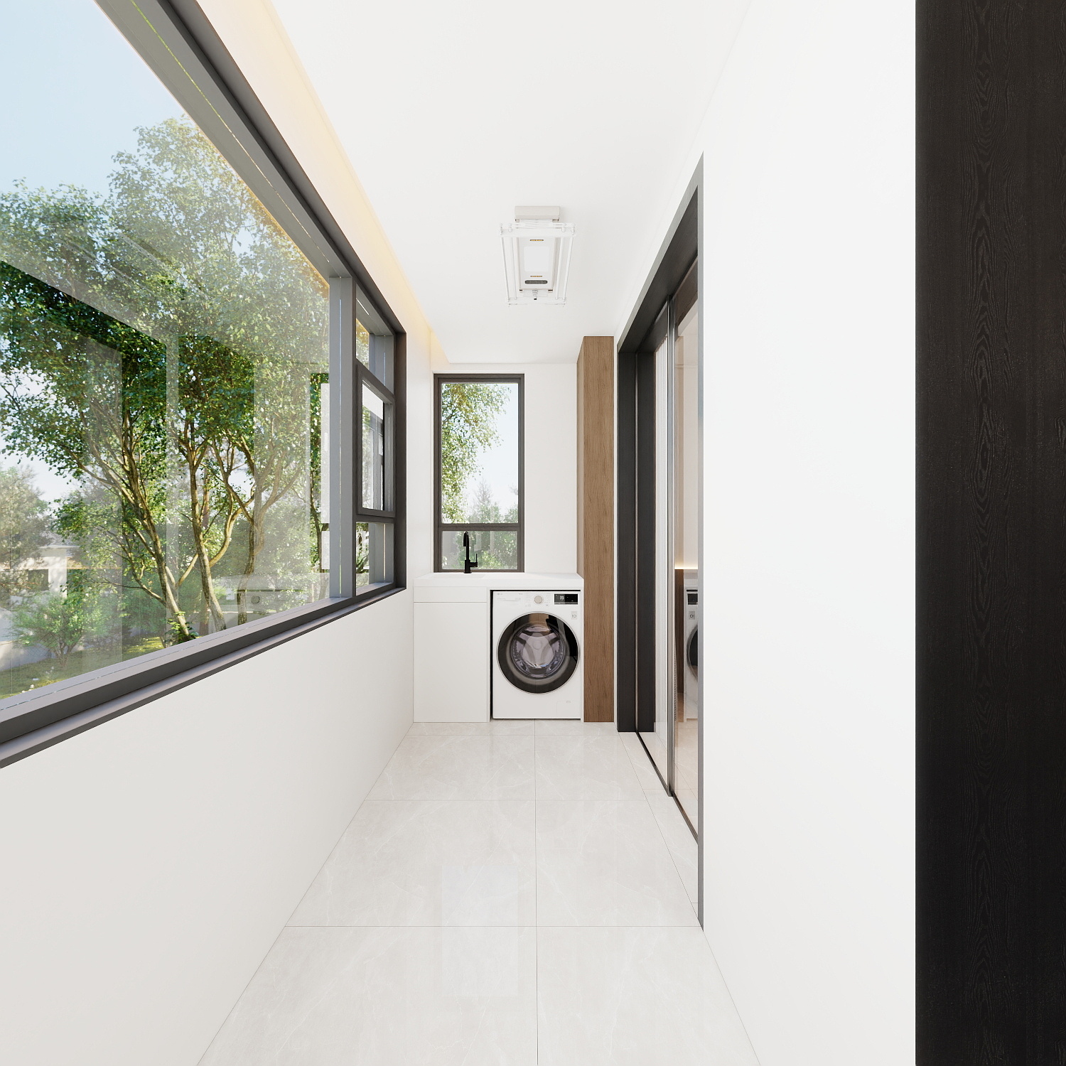 艺雅丽-106平现代简约一层阳台装修效果图第3张