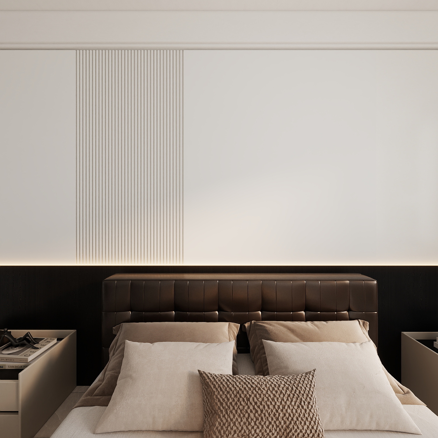 艺雅丽-106平现代简约一层主卧装修效果图第3张