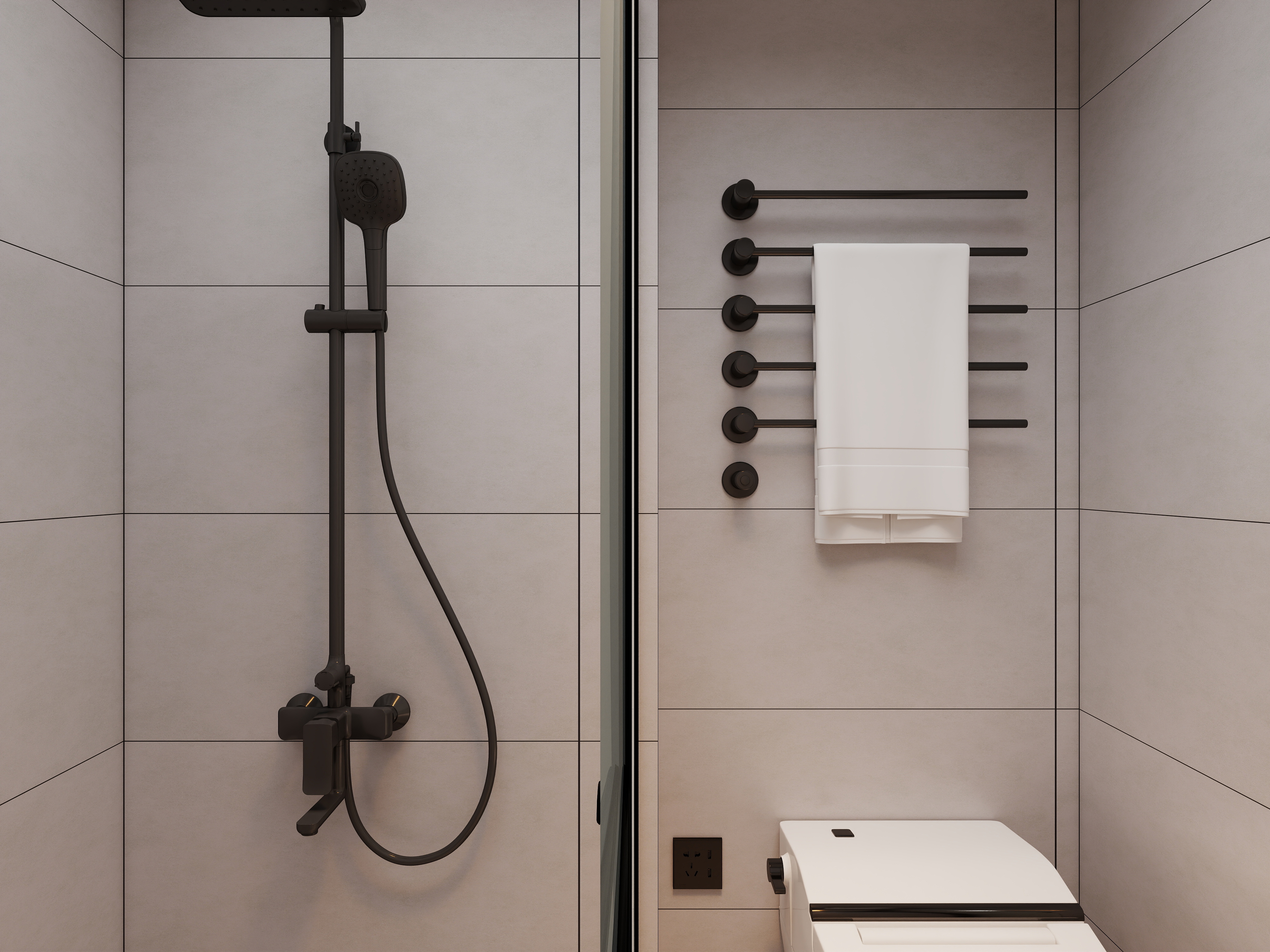 艺雅丽-106平现代简约一层卫生间装修效果图第2张