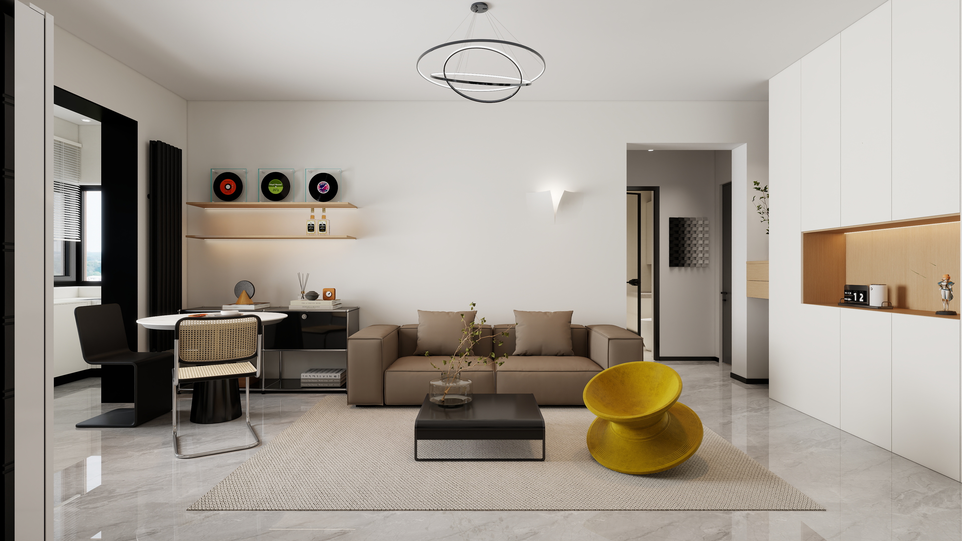 设计师丨周茉-现代简约80²两室-装修设计方案