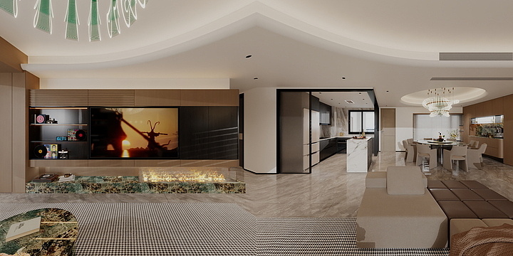 LyRavon-华发湾玺壹号243㎡-莱梵空间设计-装修设计方案