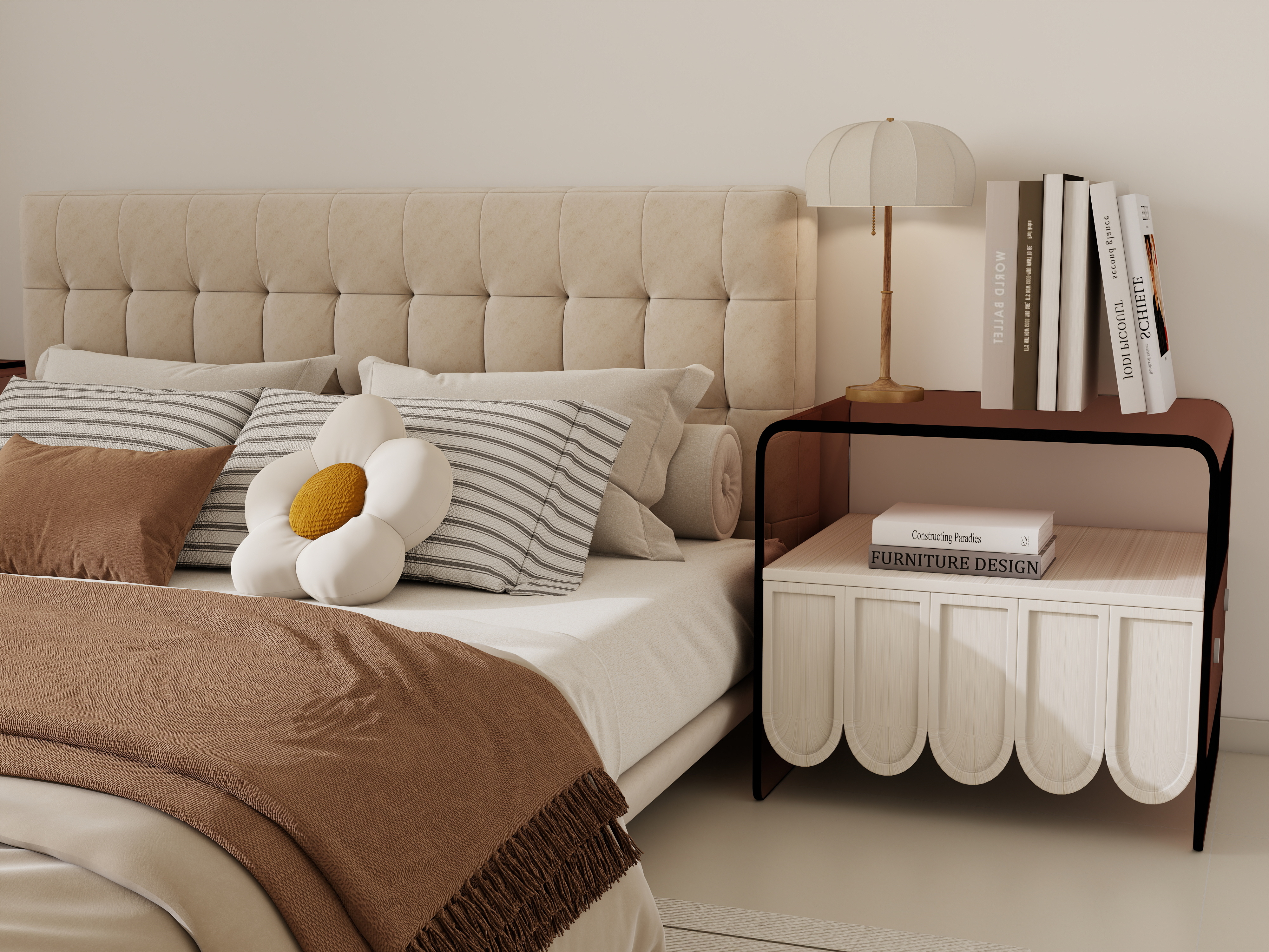 庄育霖-浍淮苑114平奶油风4室装修效果图