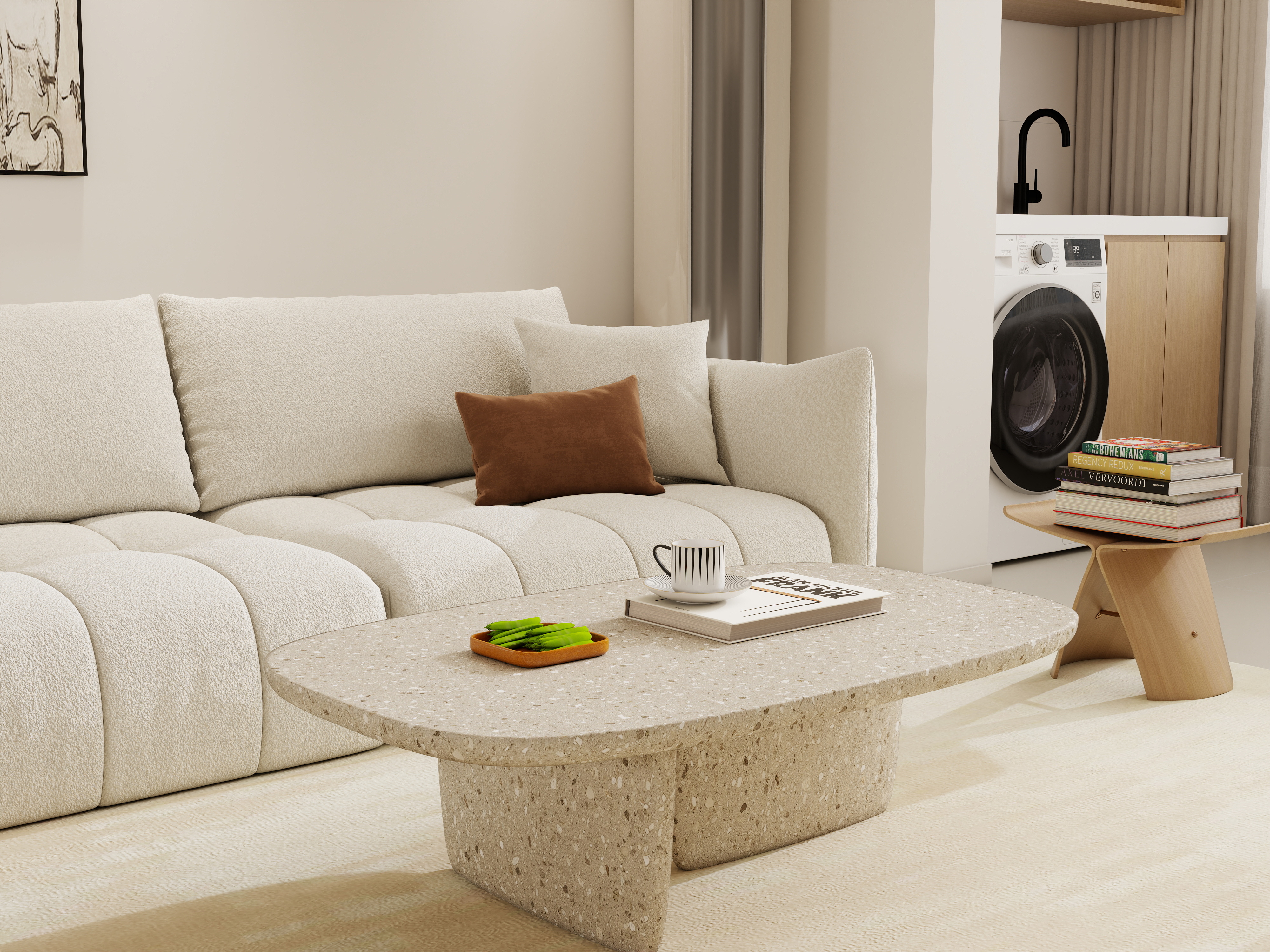 庄育霖-浍淮苑114平奶油风4室装修效果图