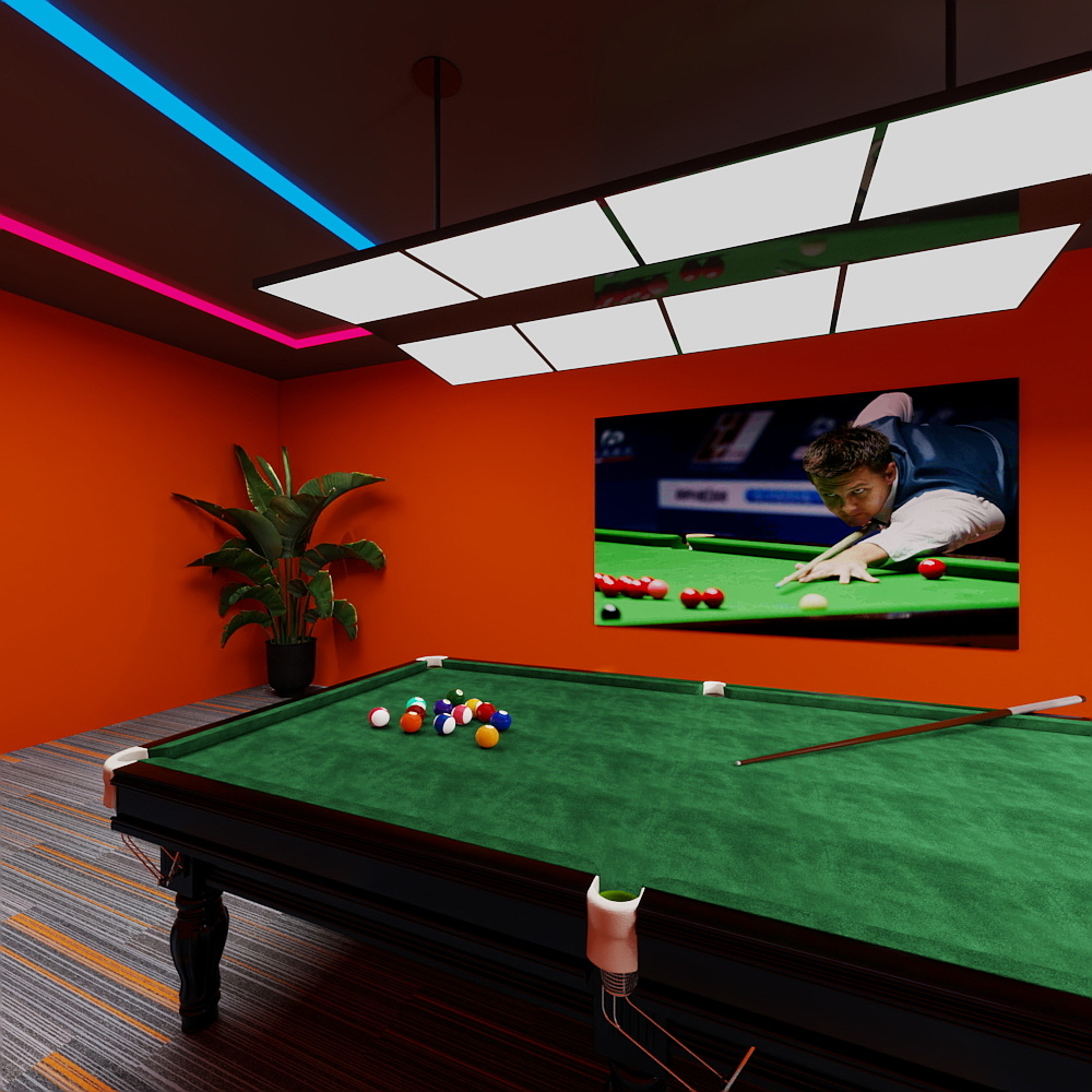 WindyHILL.-170平方台球厅（2025.8）一层包厢装修效果图第3张