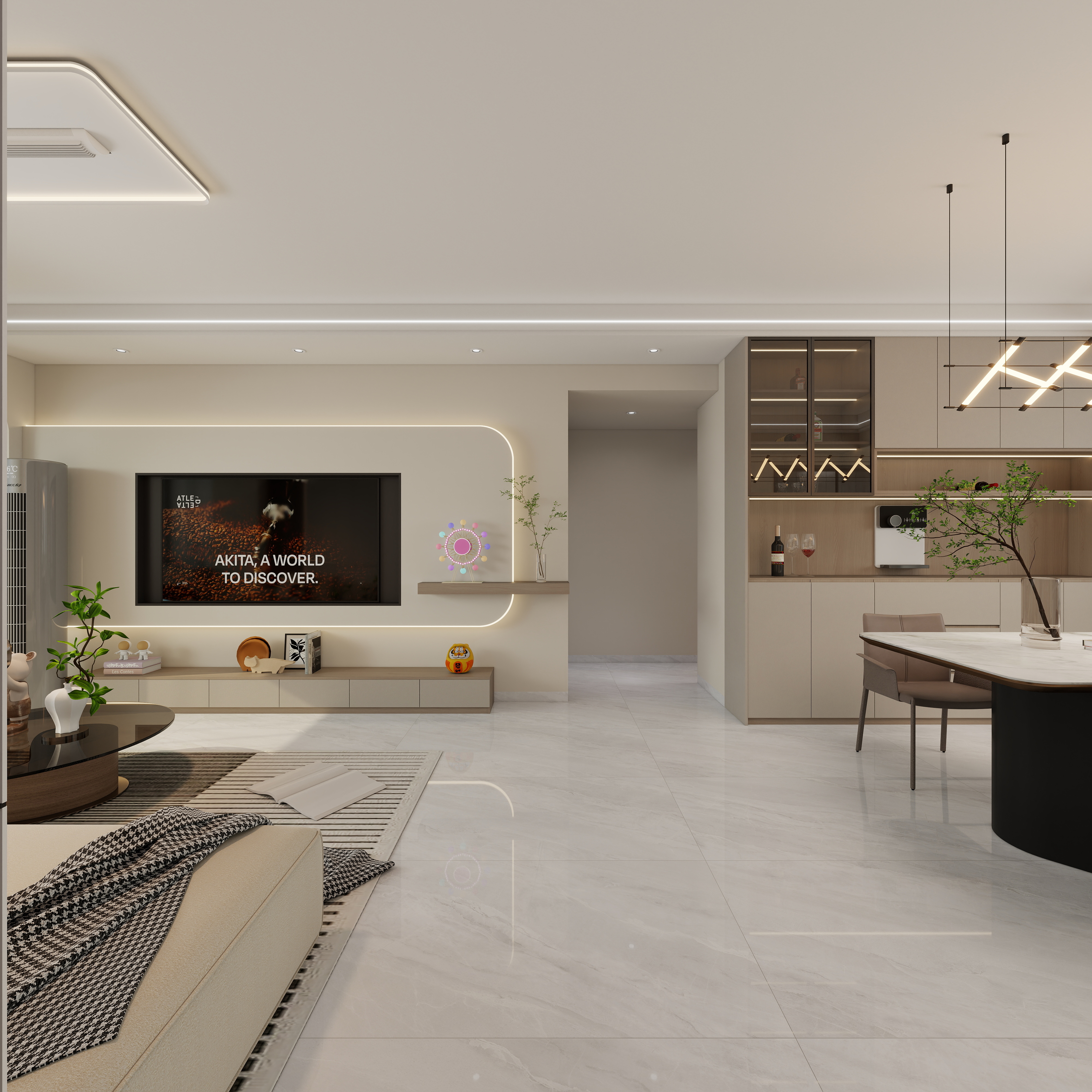 室内设计师Mr徐-湖畔书香苑现代简约116m²3室装修效果图