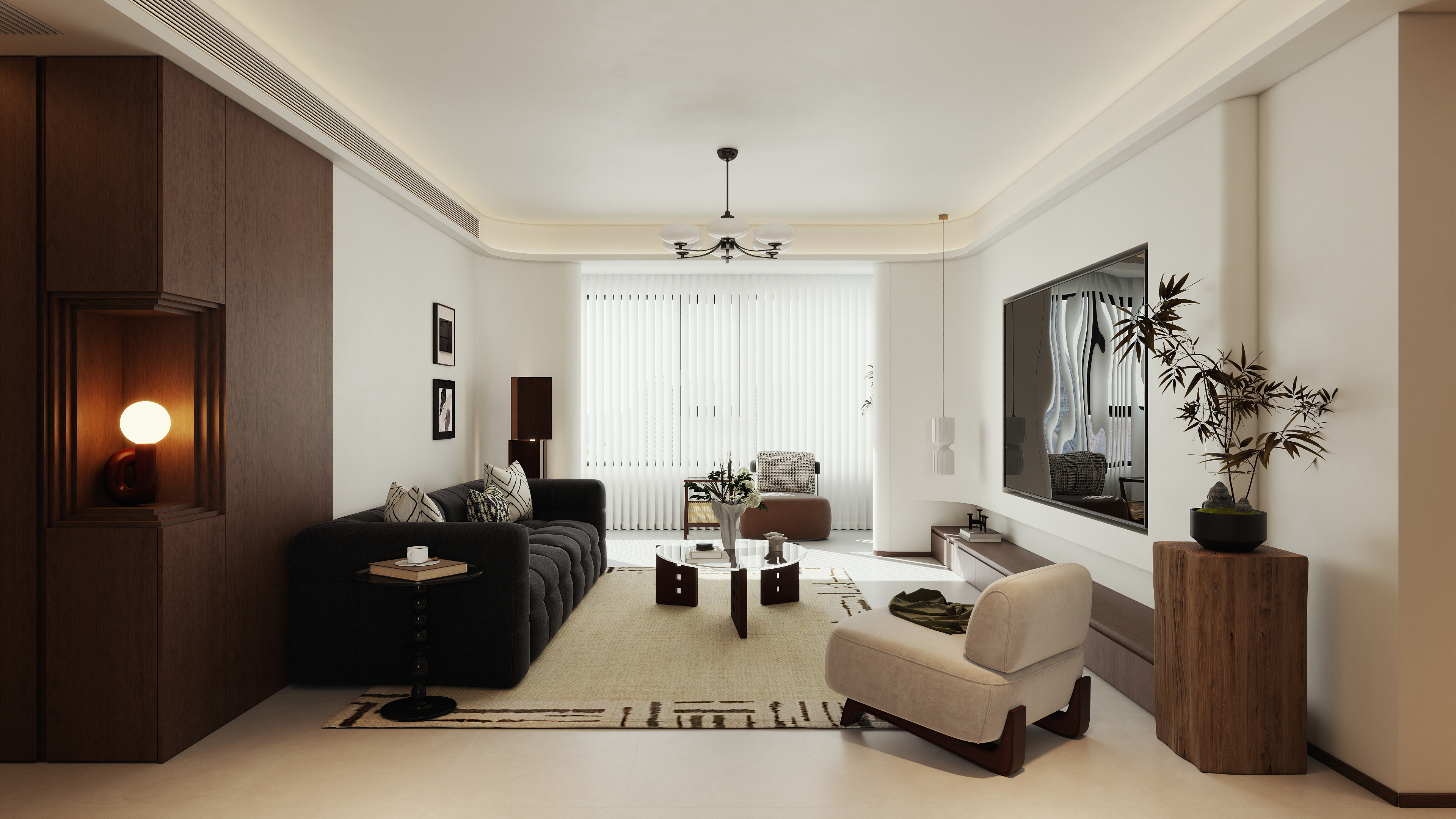 垣曲陈设计-滨河北区9-1-1801(中古简约) 2-装修设计方案