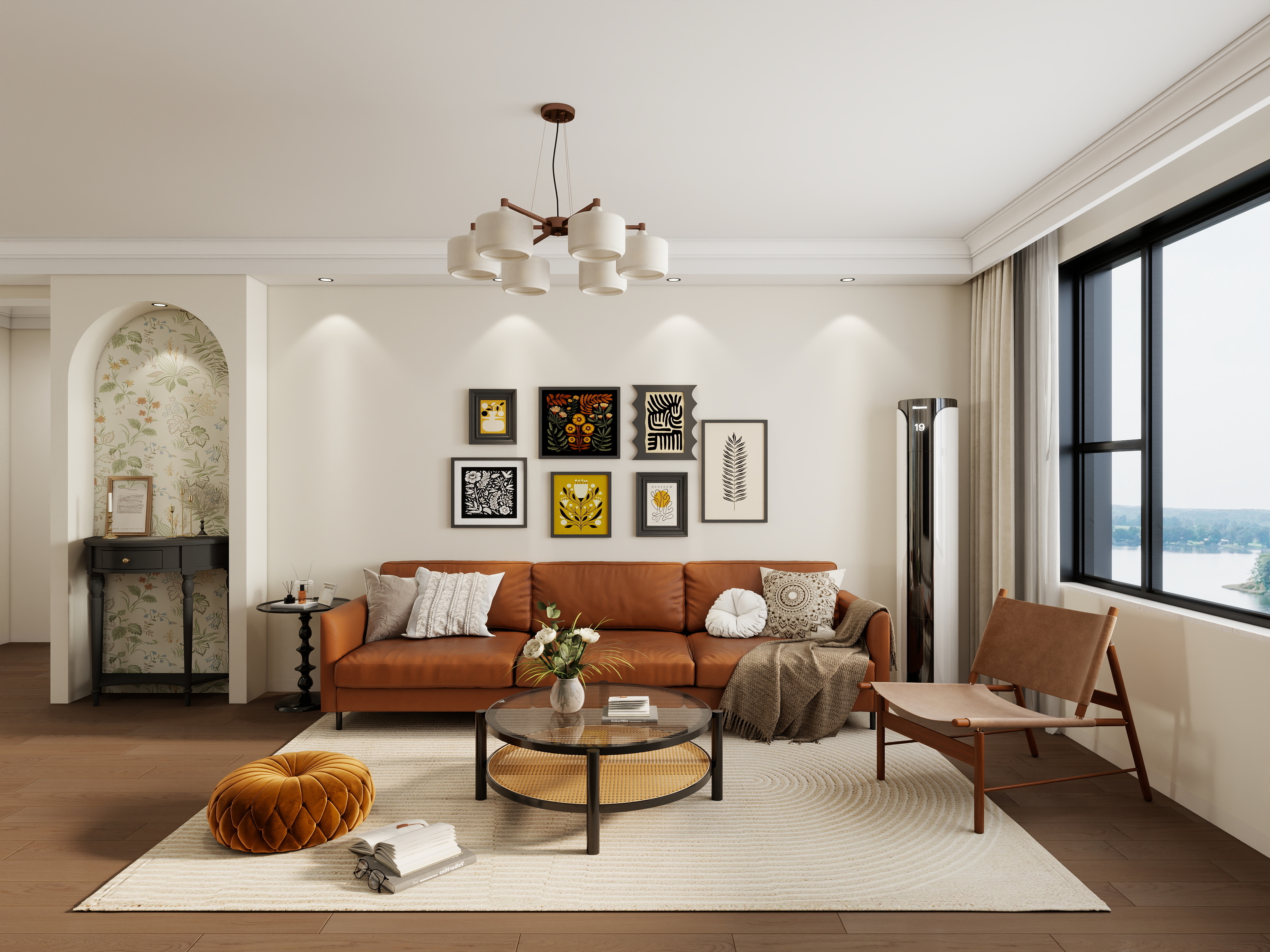 李青越-116平方中古风三居室装修效果图