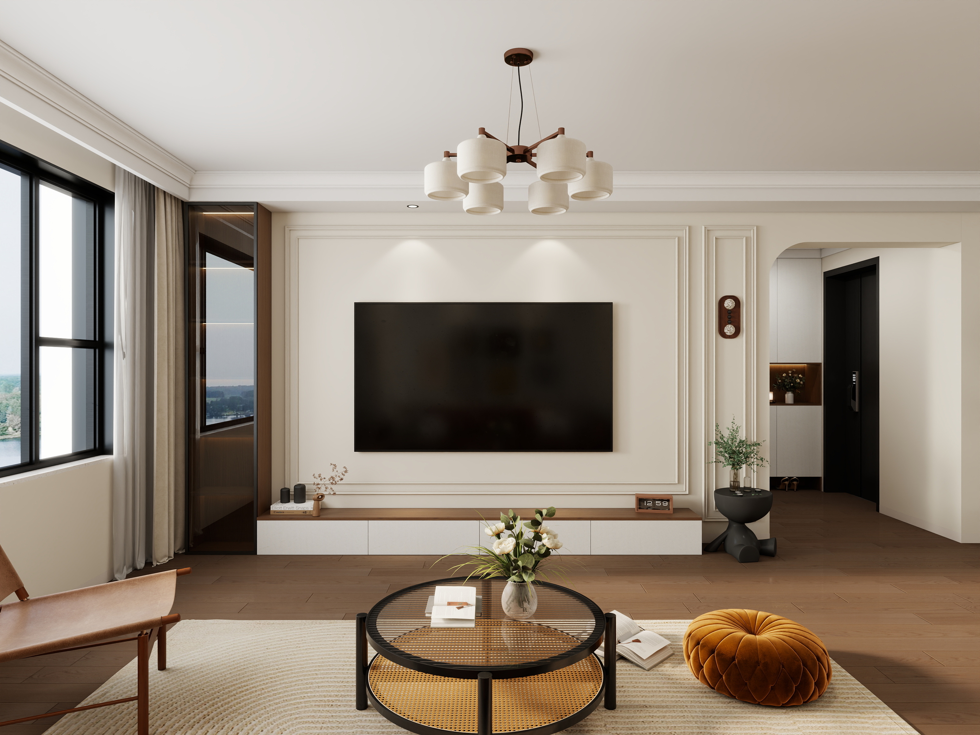 李青越-116平方中古风三居室装修效果图