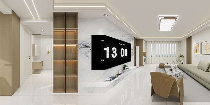 中川设计-紫郡府14楼现代简约-装修设计方案