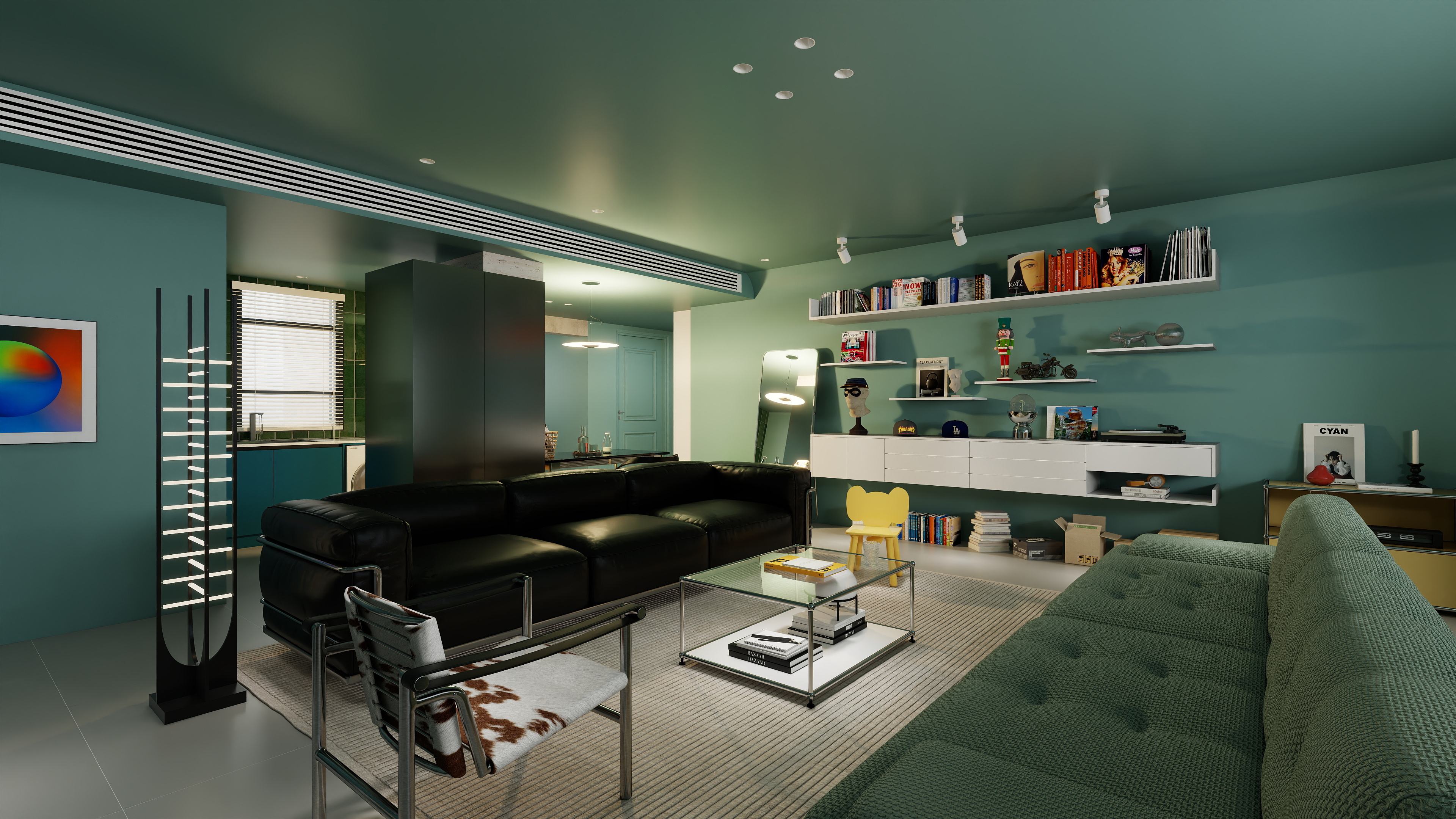 星空设计工作室Design-现代简约120㎡2室装修效果图