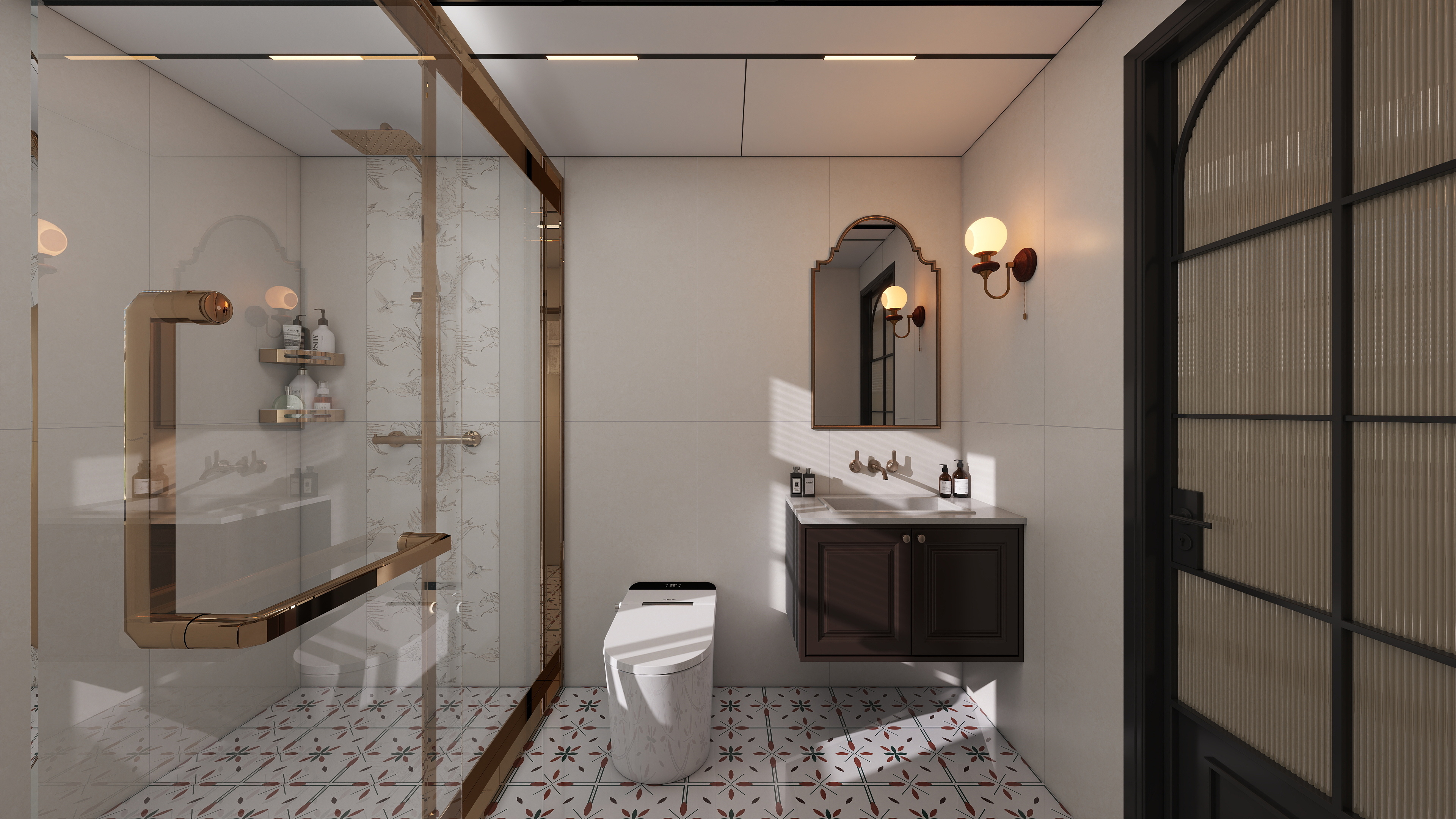 焦雷设计-天赐蓝湾卫生间-装修设计方案