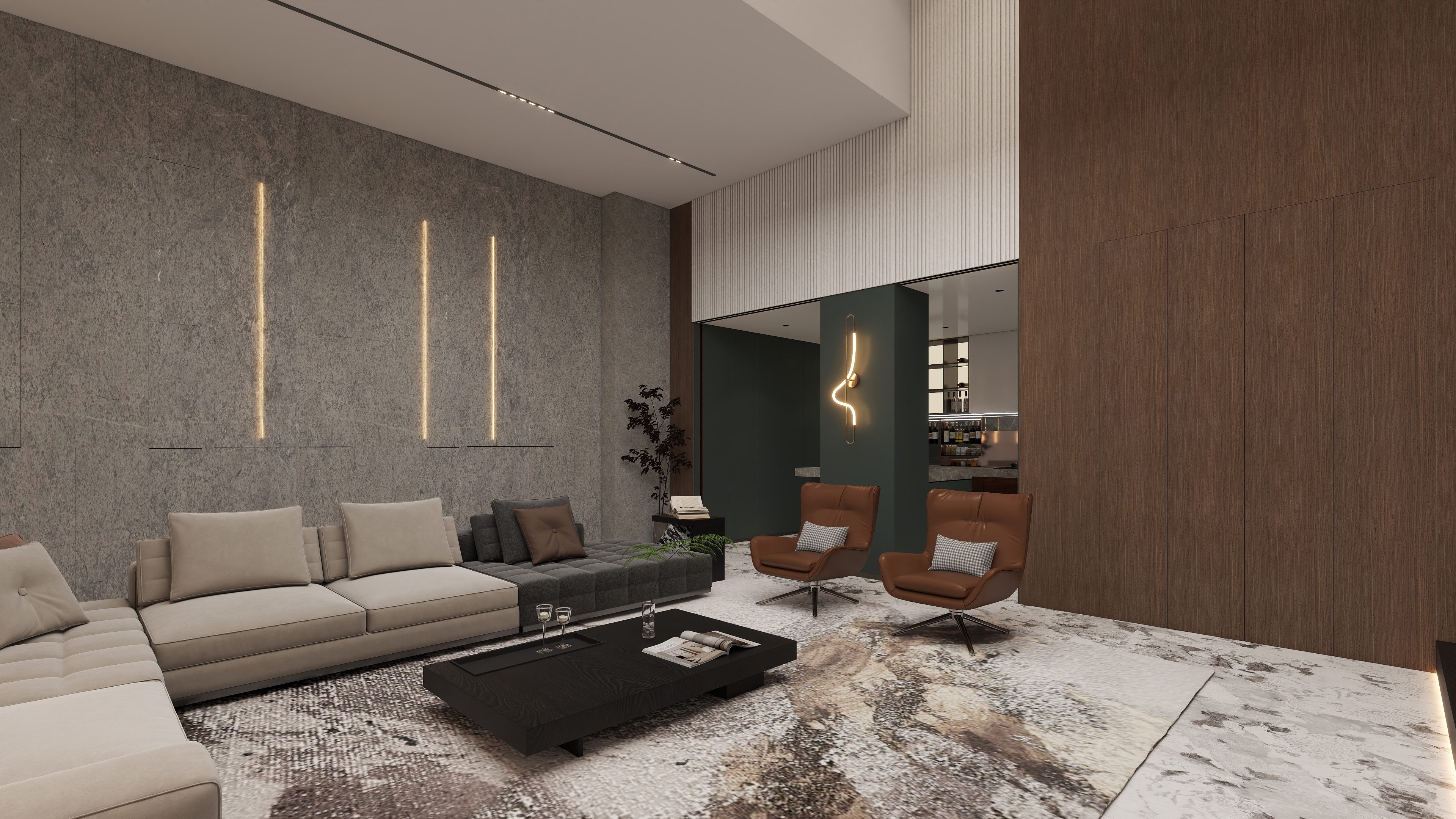 MSmiddot森泽空间创意设计-中鼎景城地下别墅装修效果图