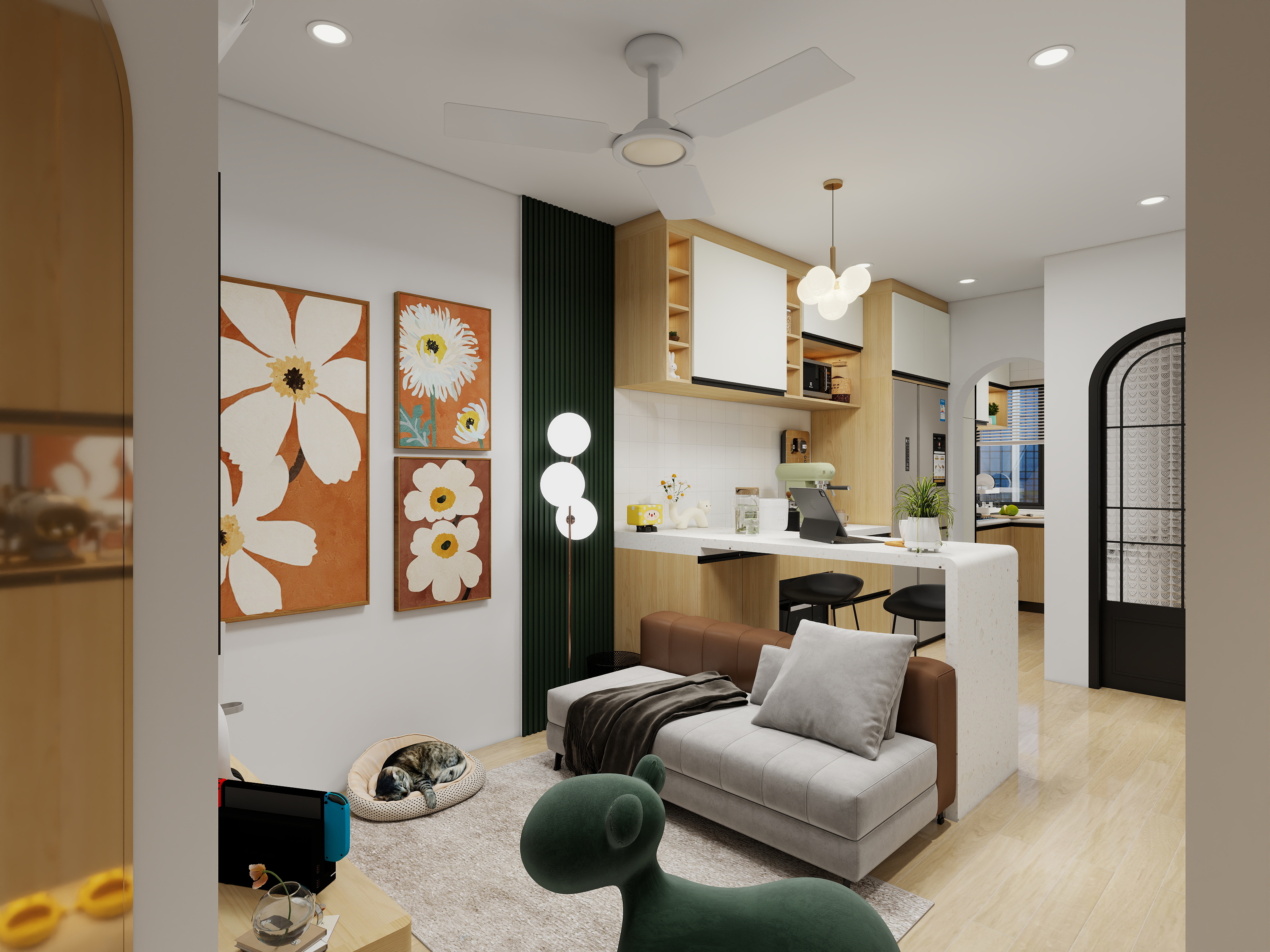 晓欣qVPv-保利东湾60㎡2室装修效果图