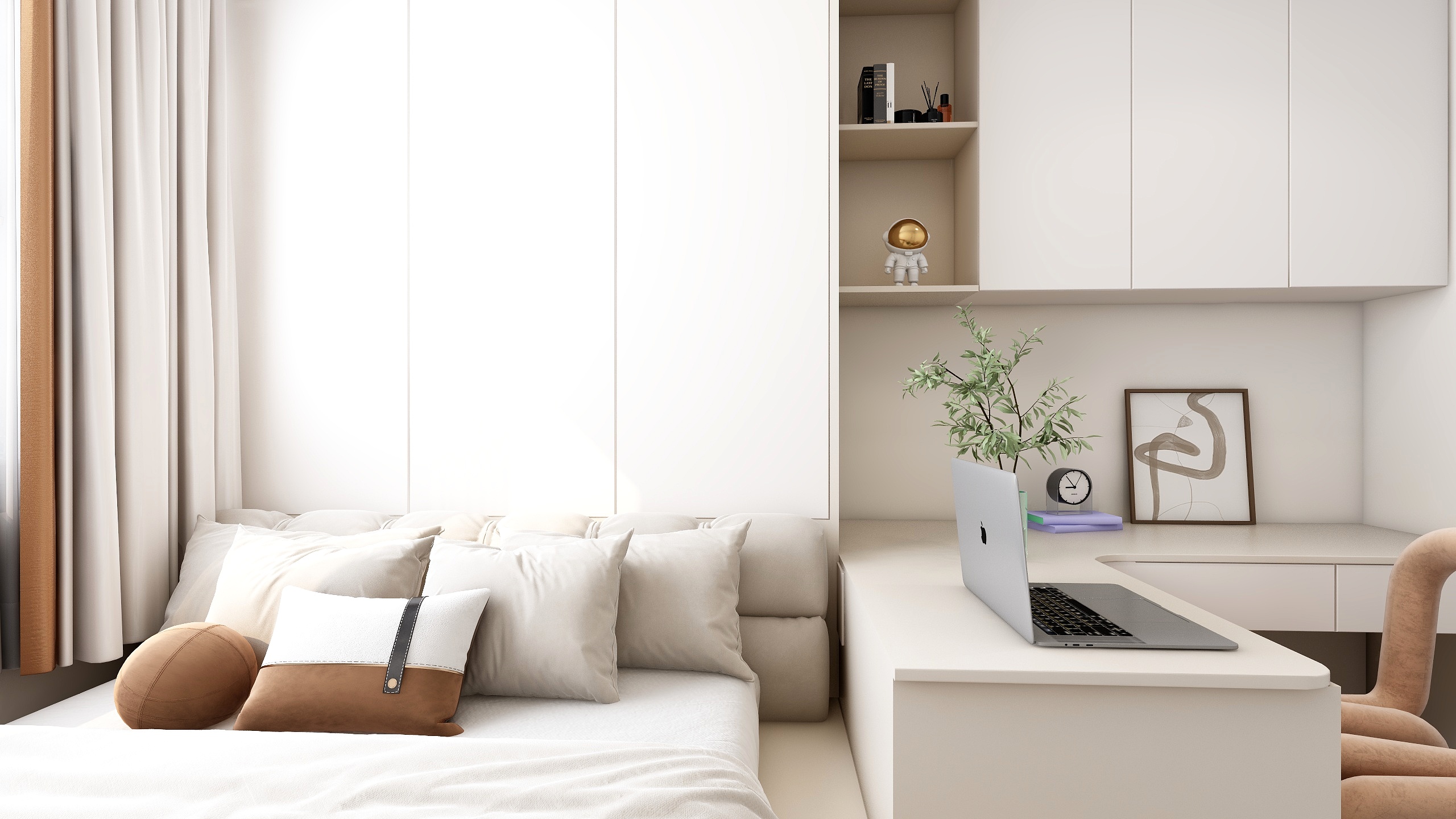 全案设计师李小龙-【奶油风】120平三居室装修效果图