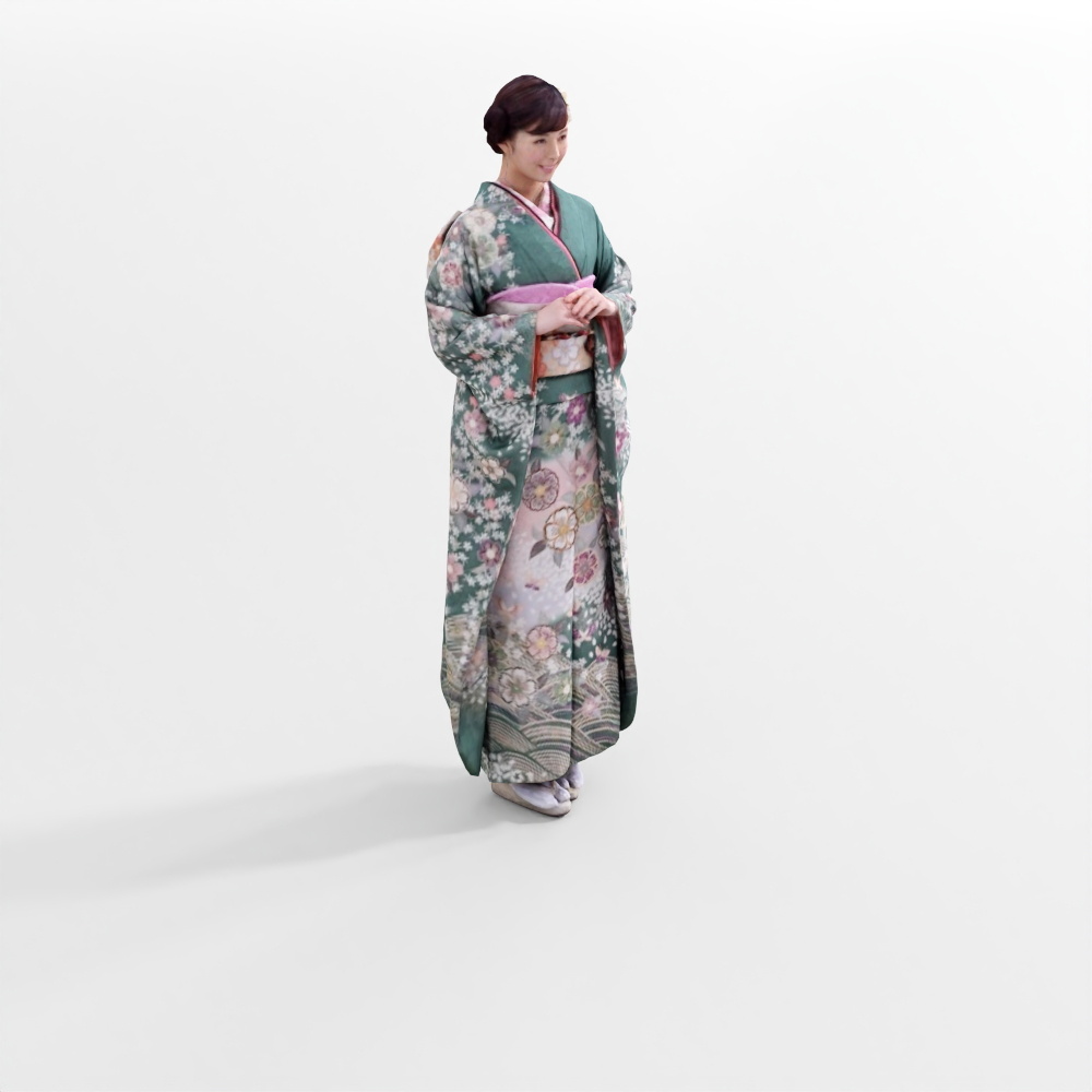 日本和服的女人3D模型