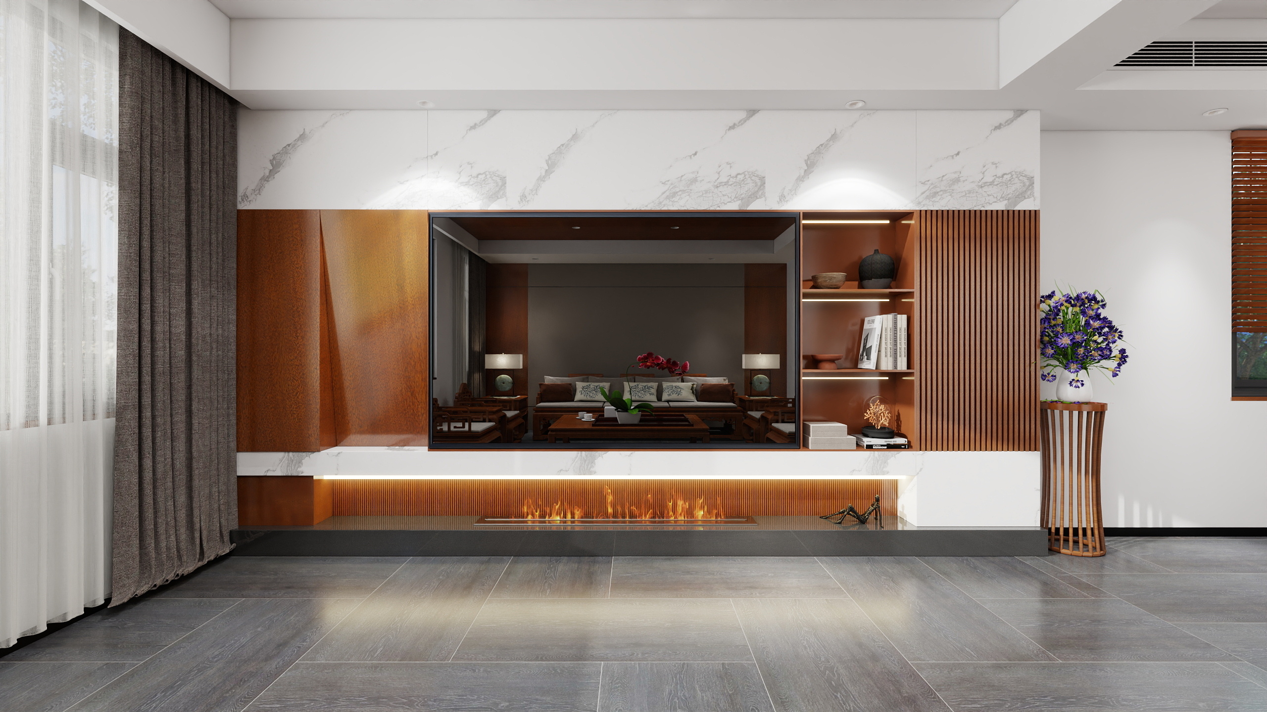 神马云在线-河赕古道桃源居364㎡1+3别墅装修效果图