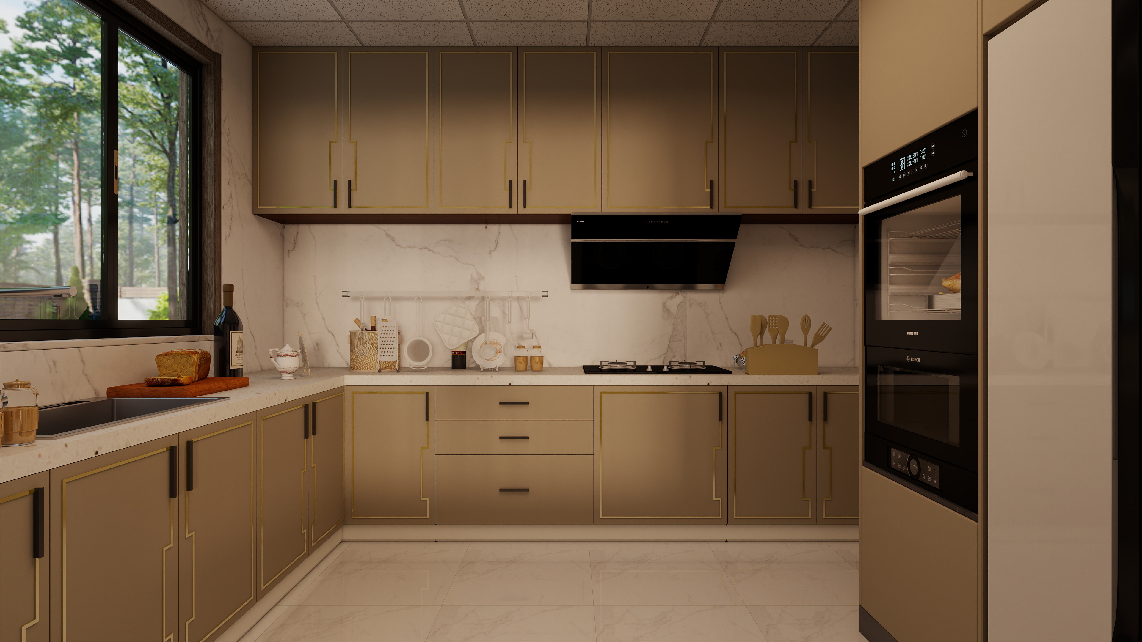 星空设计500一套-新中式146㎡2室装修效果图