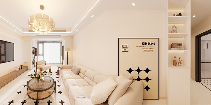 李成东-现代奶油风 套三-装修设计方案