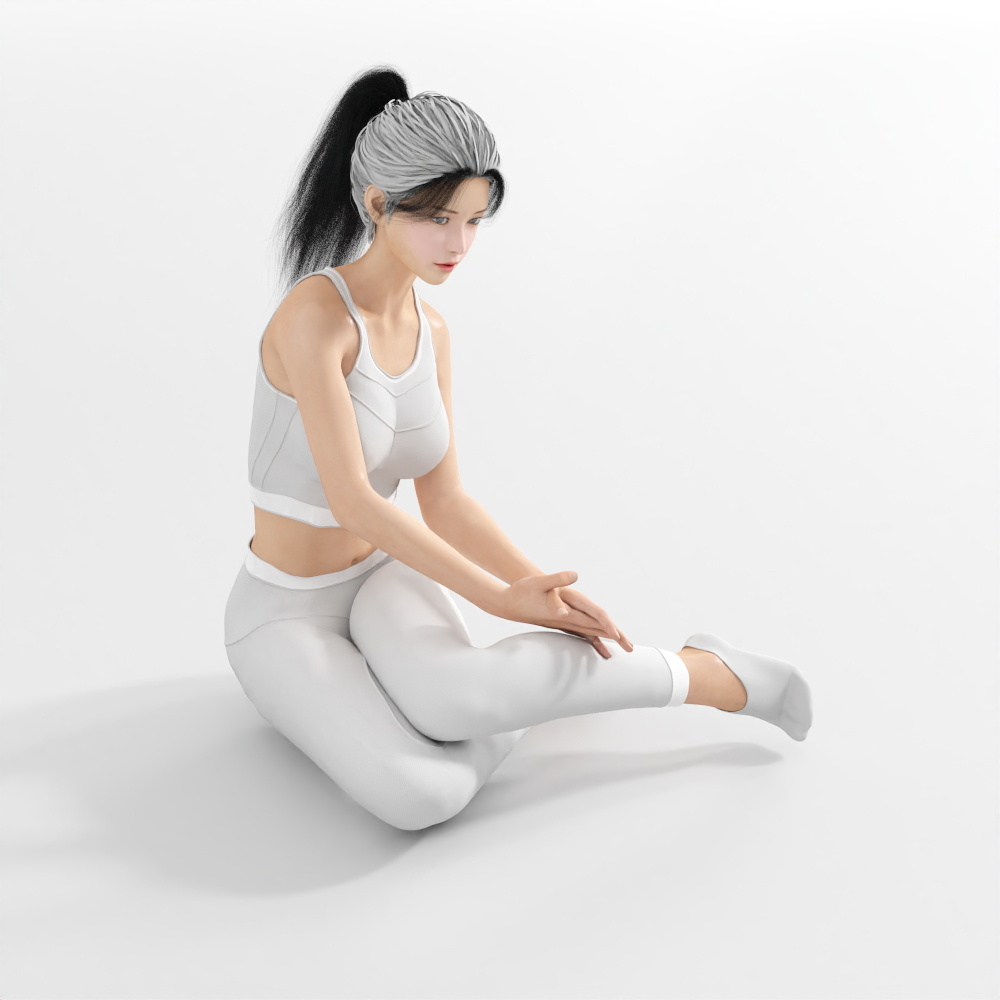 坐着的女人3D模型