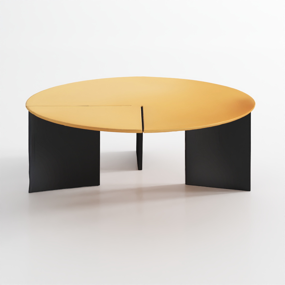 Wood Bi-Color Round Tea Table3D模型