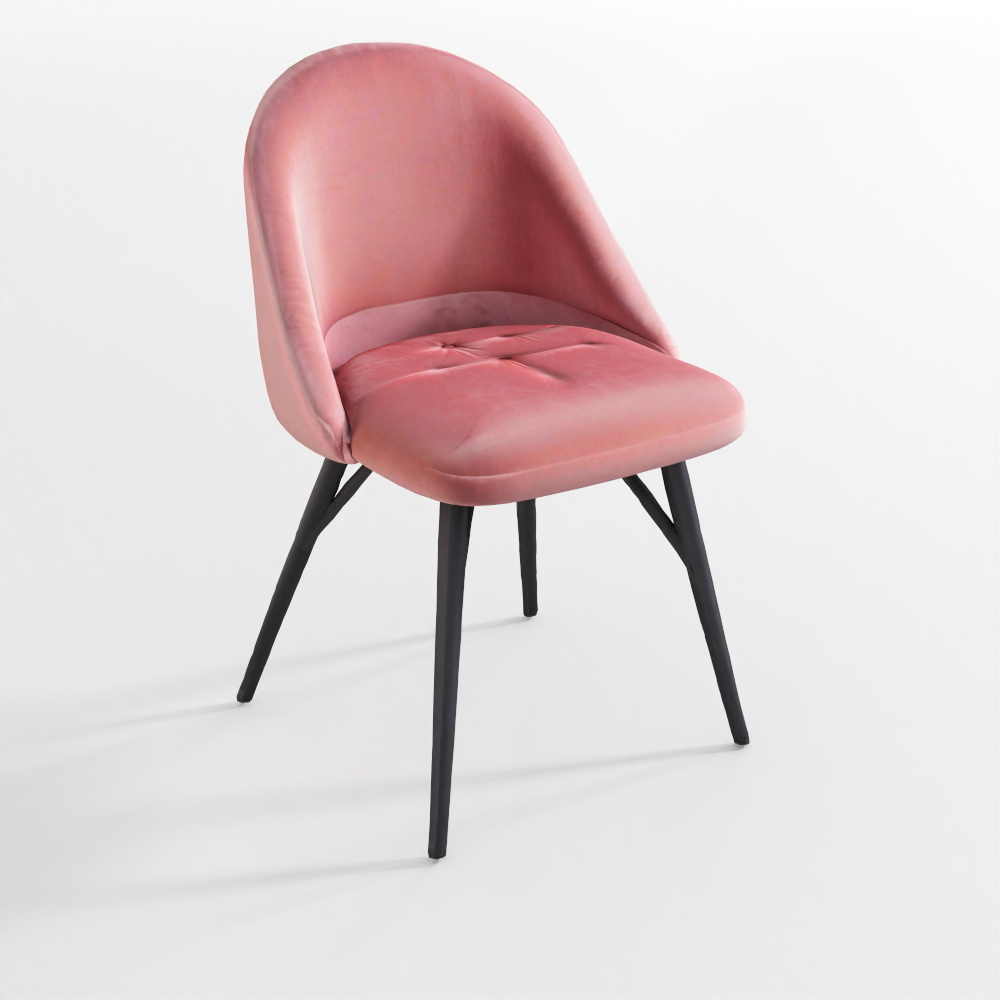 Modern Velour Dining Chair3D模型