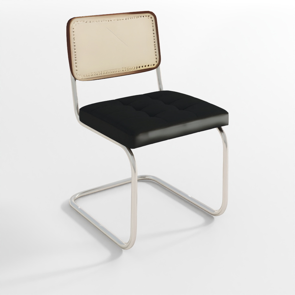 Boxwood rattan wooden dining chair3D模型