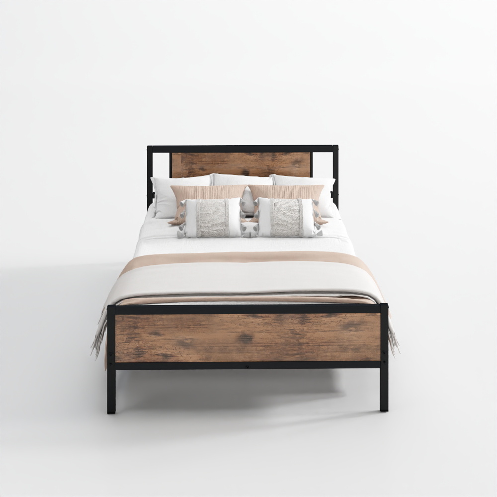 美式铁艺双人床3D模型